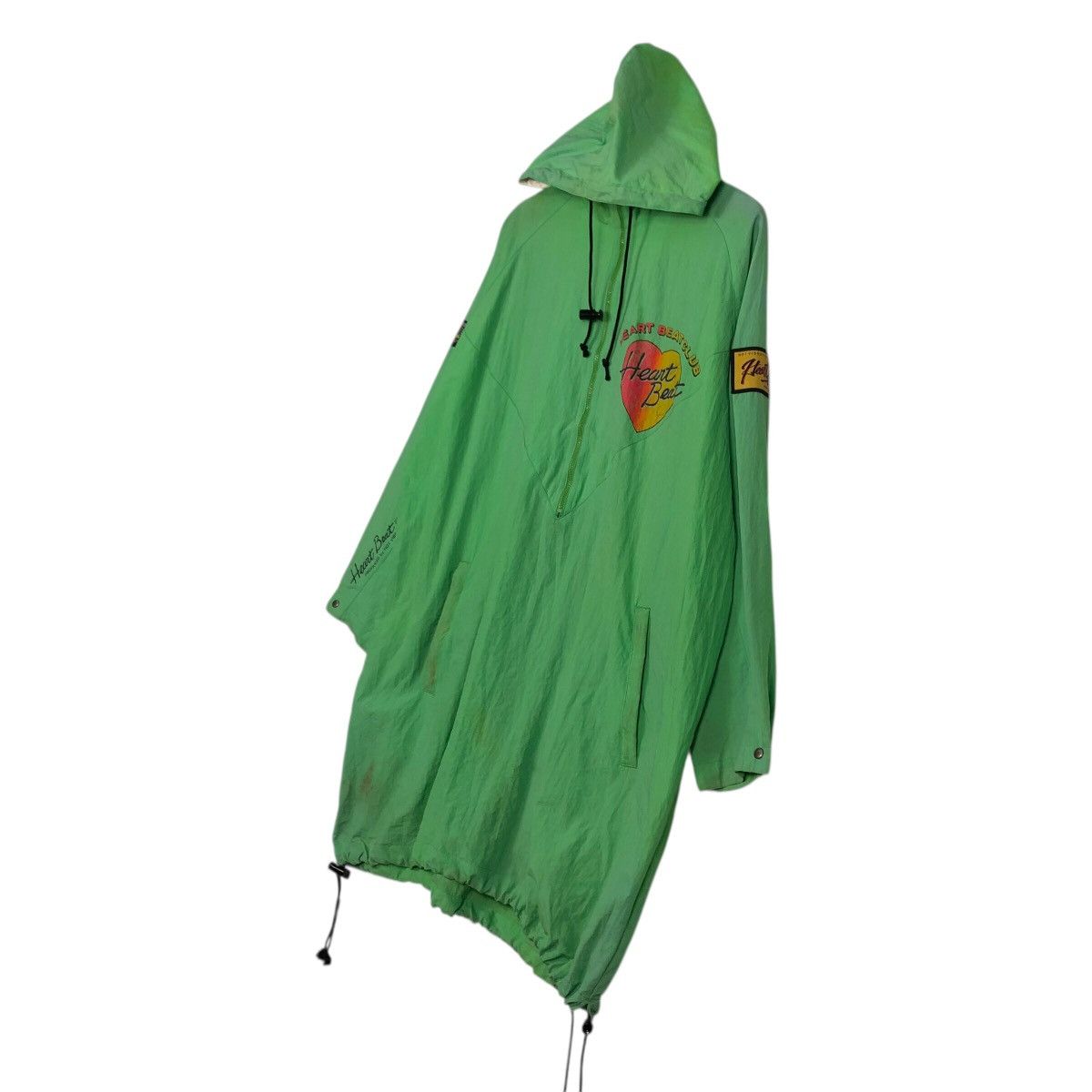 Japanese Brand 80s Heart Beat Club Neon Green Parka Vibration Surf Skate Size US M / EU 48-50 / 2 - 3 Thumbnail