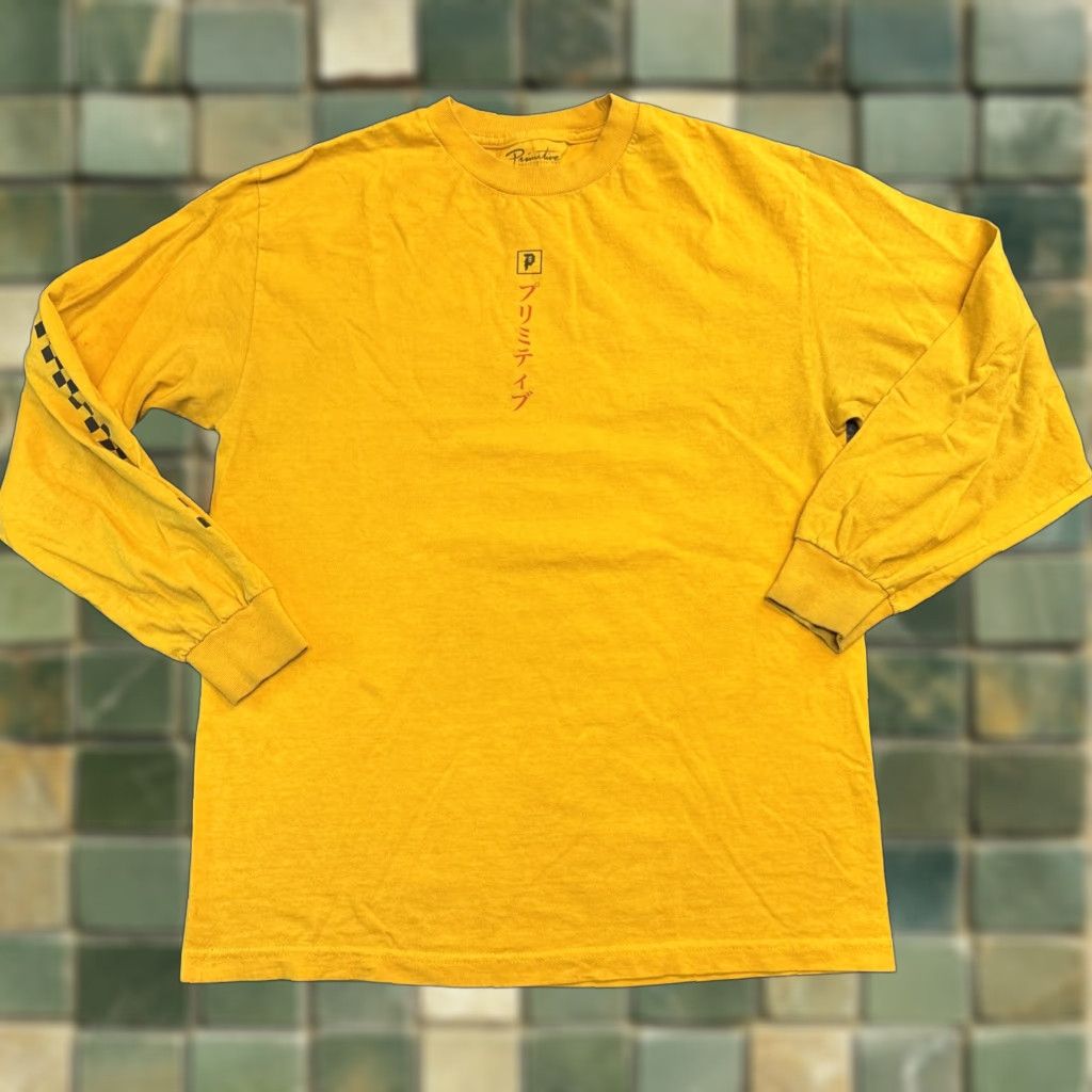 Primitive VINTAGE Primitive Shirt Mens M Yellow Samurai Warrior Long Sleeve 90s Anime Art California Retro Punk Grunge Hip Hop Graphic Print Modern Logo Night? Size US M / EU 48-50 / 2 - 1 Thumbnail