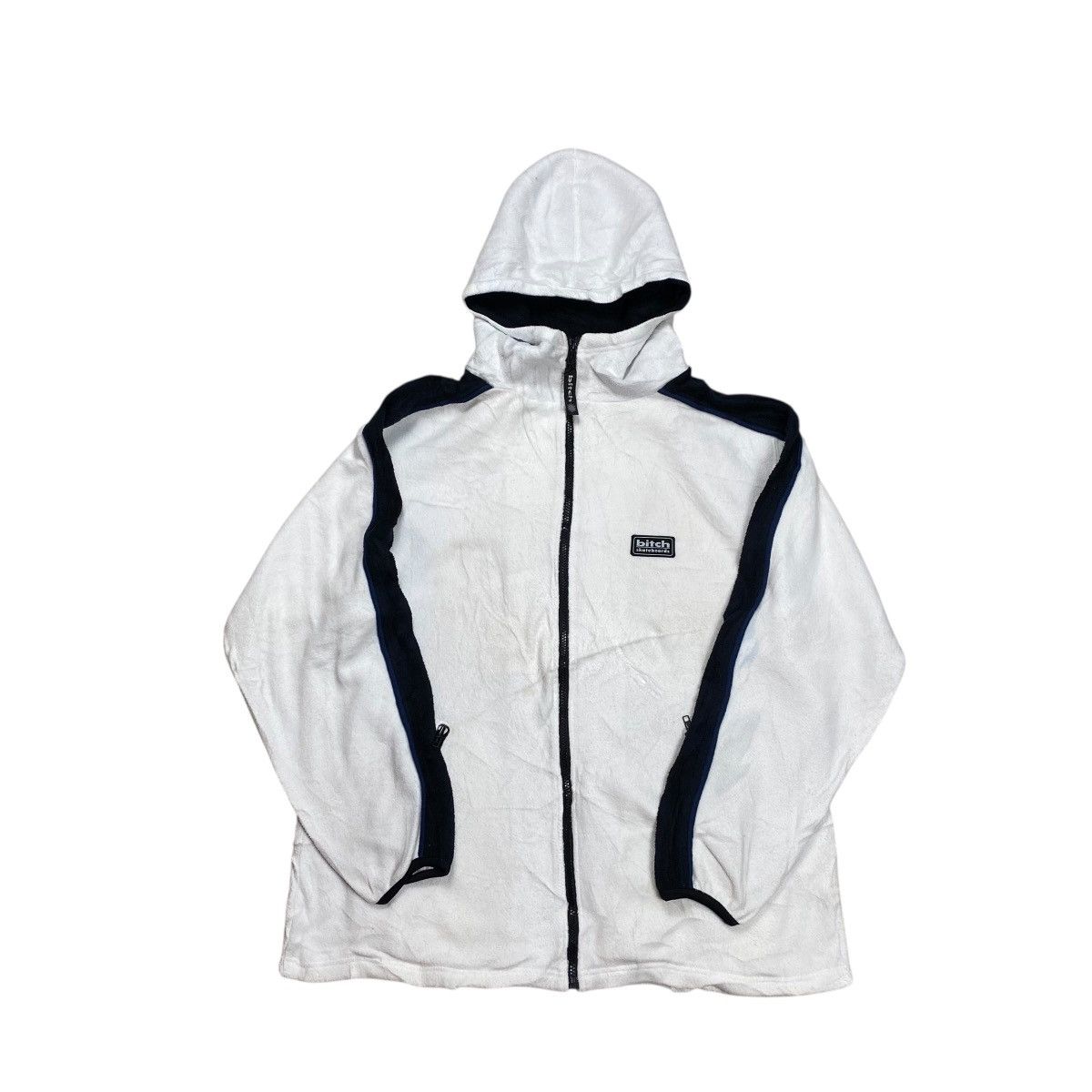 Vintage Vintage 90s Bitch Skateboards Logo Rubber Patch Polar Jacket Size US L / EU 52-54 / 3 - 3 Thumbnail