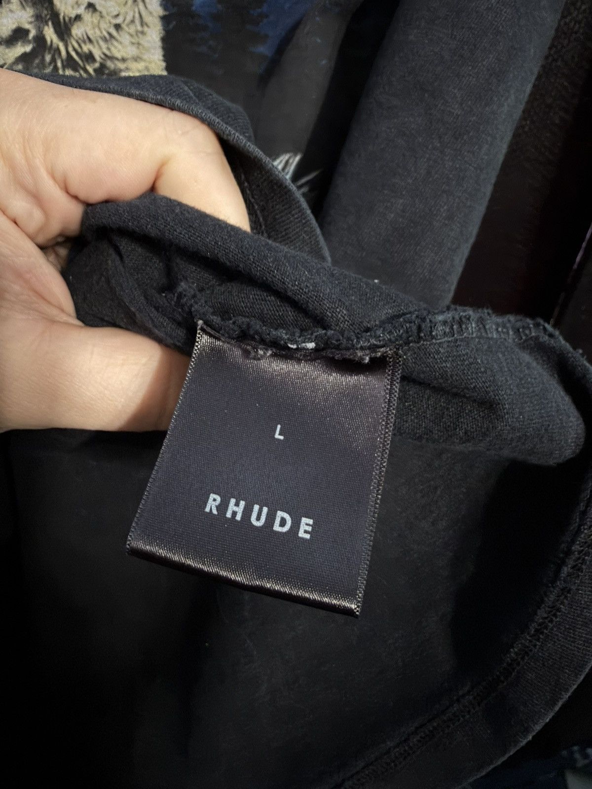 Rhude Wolf with the Moon Tshirt Size US L / EU 52-54 / 3 - 4 Thumbnail