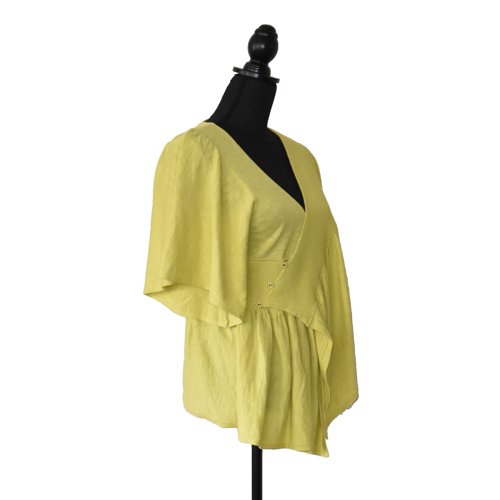 Anthropologie MOTH Anthropology Taupo Golden Asymmetrical Sweater Wrap S/M Size M / US 6-8 / IT 42-44 - 2 Thumbnail