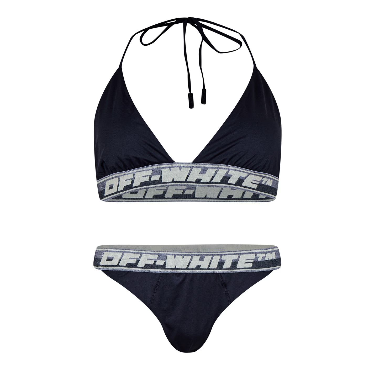 Off-White o1g2r1mq0125 Size: M / Beachwear Bikini Set in Black Size ONE SIZE - 1 Thumbnail