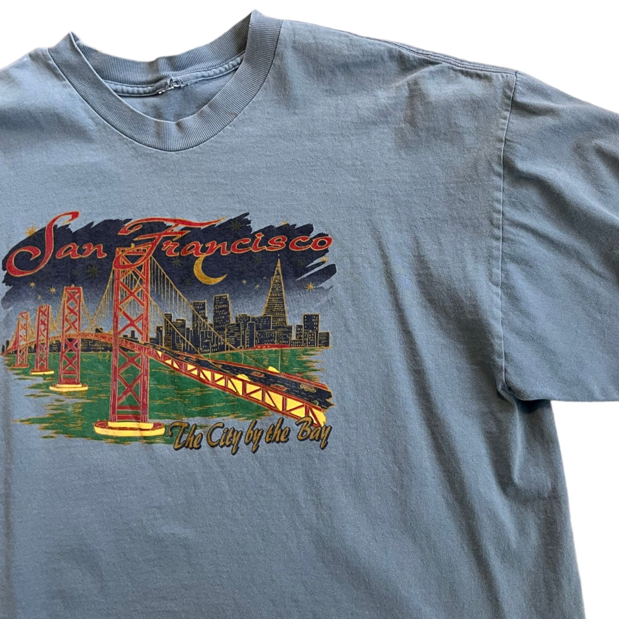 Vintage Vintage Powder Blue San Francisco Tee XL Size US XL / EU 56 / 4 - 2 Thumbnail