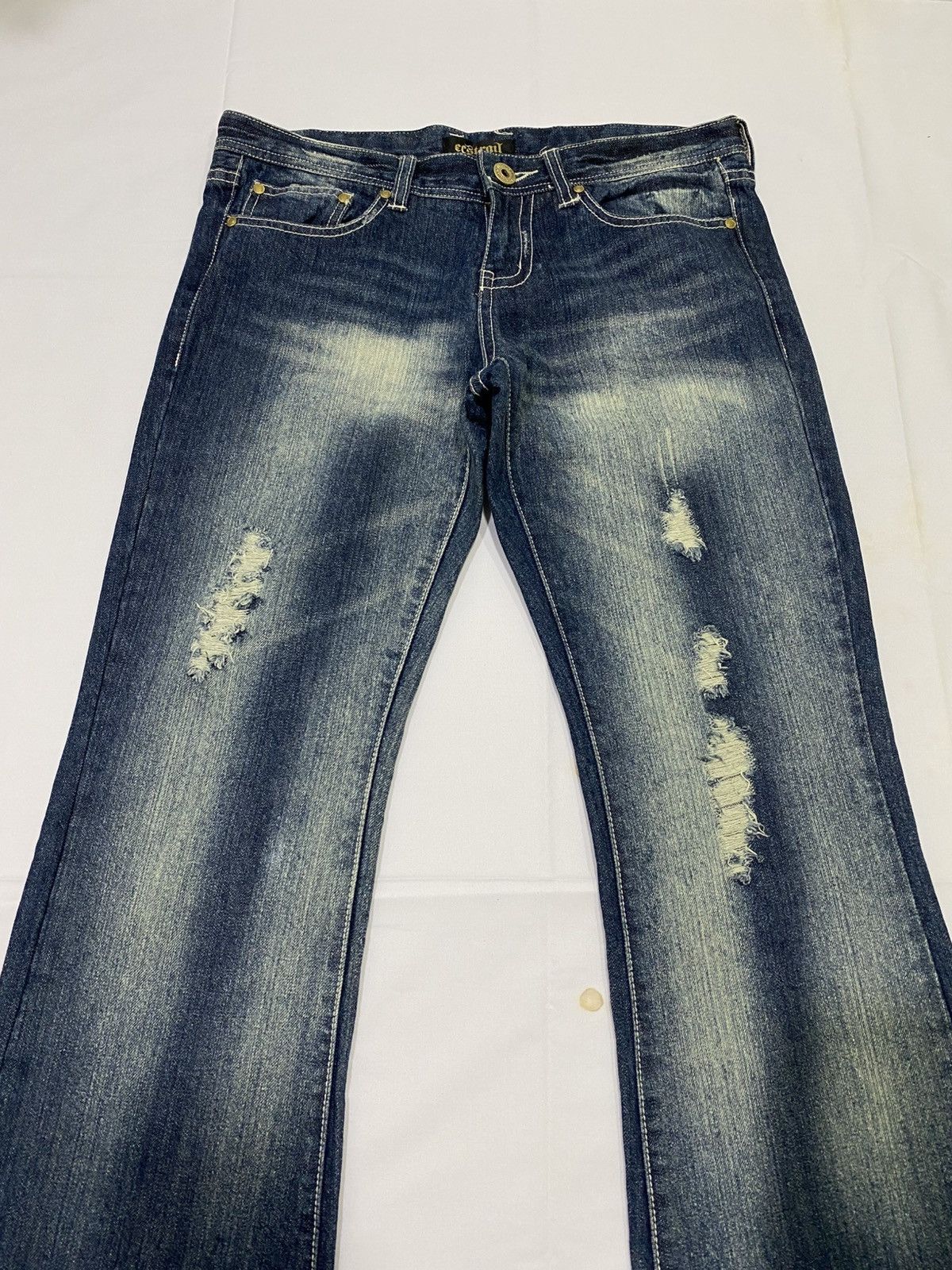 Tornado Mart Japanese brand X ecstrail flare jeans Size US 32 / EU 48 - 8 Thumbnail