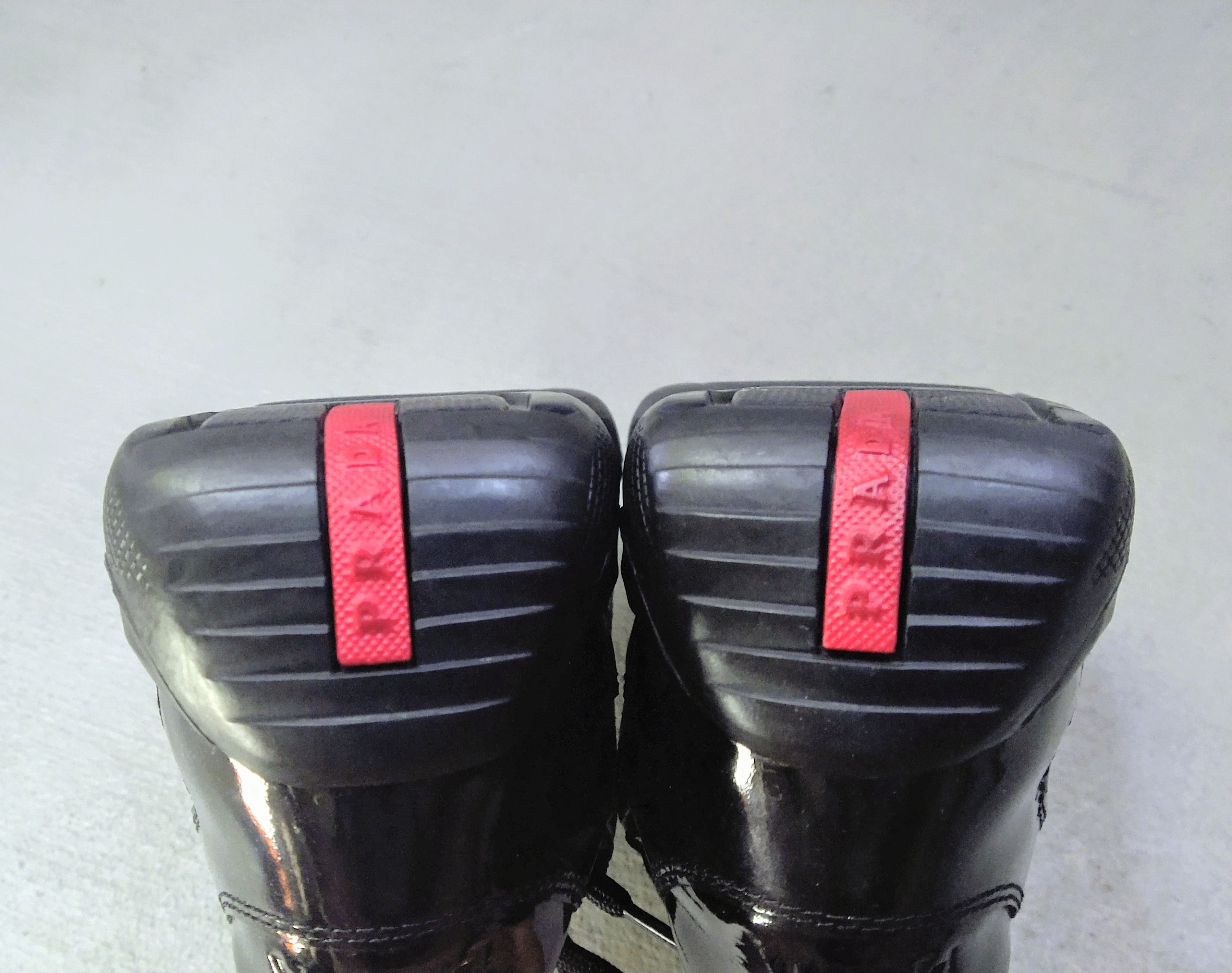 Prada Prada America's Cup Black Patent Leather Size 7.5 Red Low Size US 7.5 / EU 40-41 - 13 Thumbnail