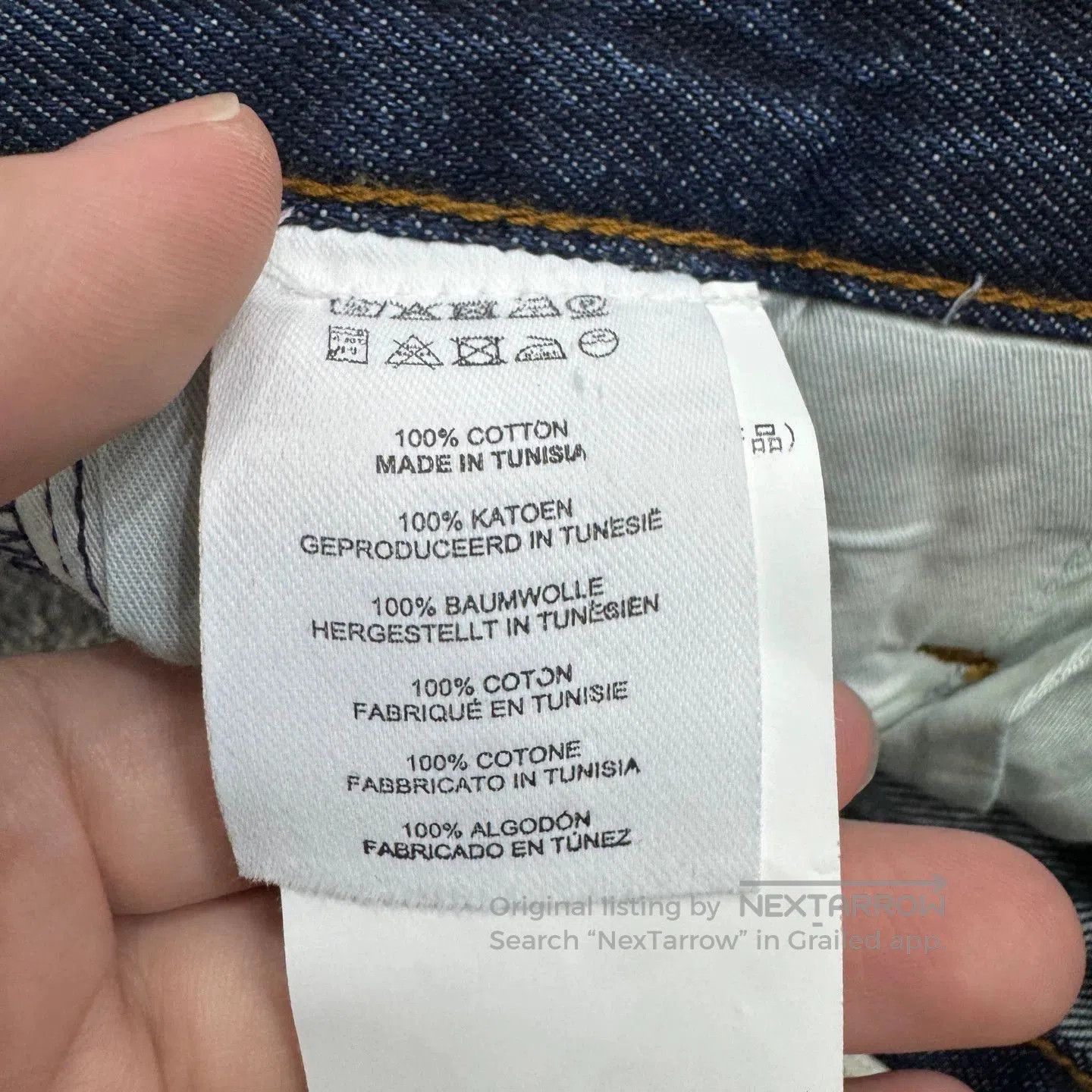 Dries Van Noten Dries Van Noten Leather Patch Wide-Leg Jeans. Size US 30 / EU 46 - 3 Thumbnail