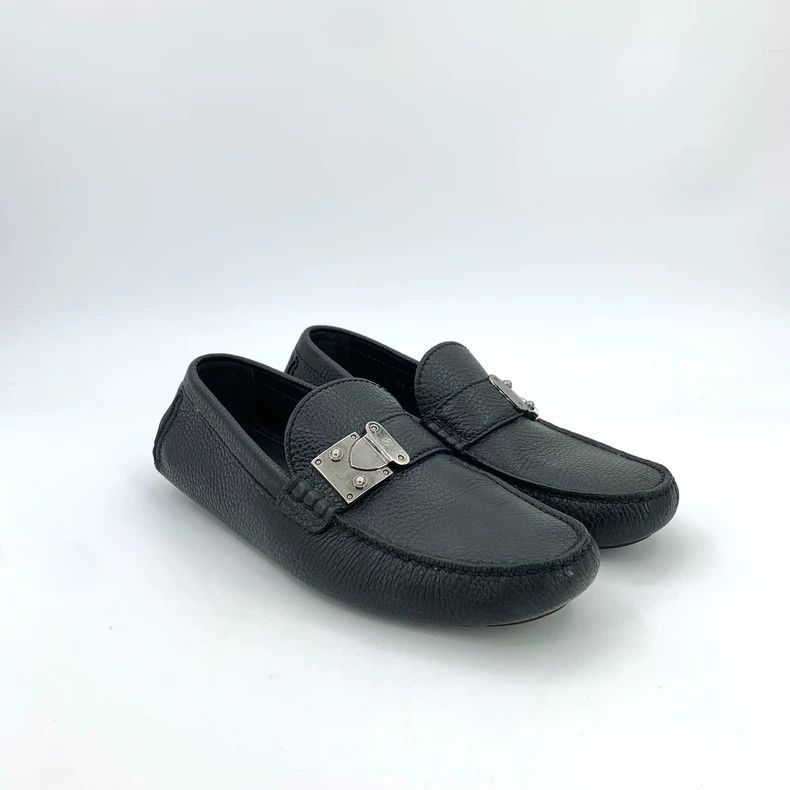 Louis Vuitton Louis Vuitton Black silver button slip-on casual shoes Size US 6.5 / IT 36.5 - 2 Thumbnail