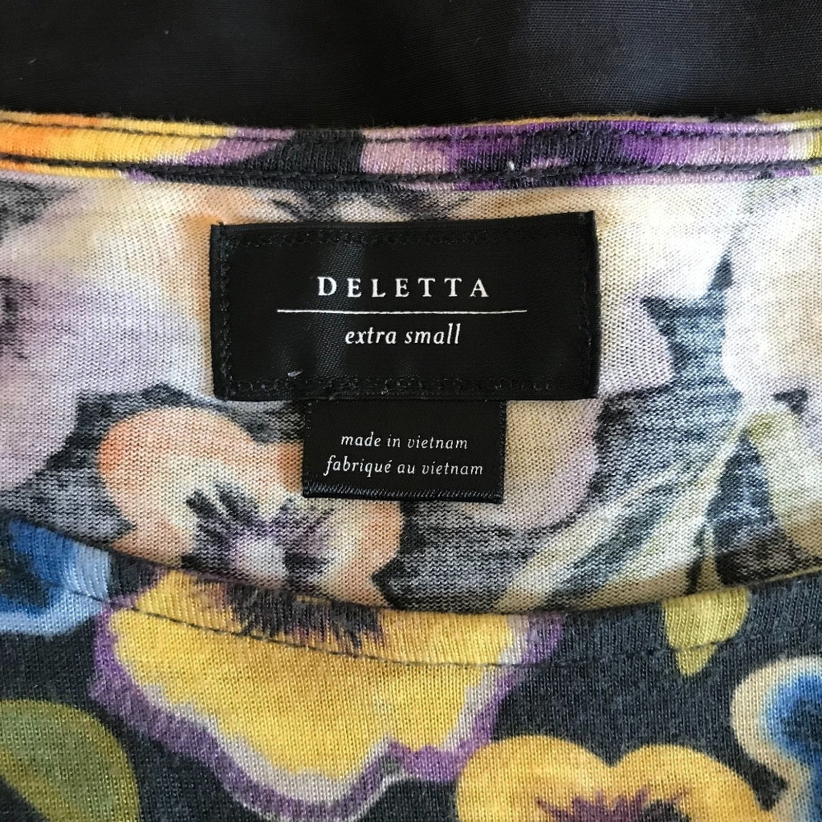 Anthropologie Anthropologie Deletta Floral Dolman Short Sleeve Top XS Size XS / US 0-2 / IT 36-38 - 5 Thumbnail