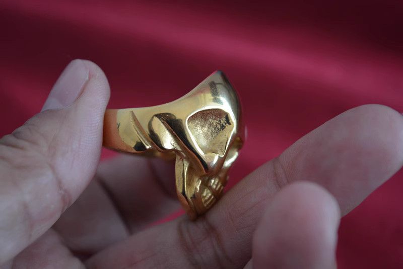 Jewelry Skull Design Jewelry Rings Open Size Chrome Ring (Size 7-13) Size ONE SIZE - 5 Thumbnail