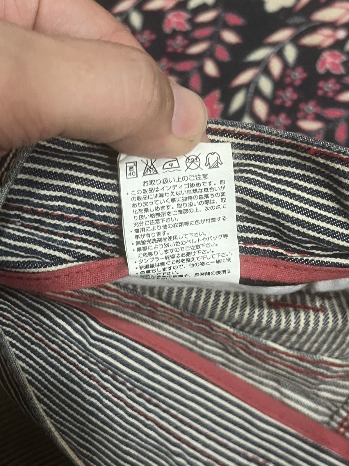 Japanese Brand American Varosh Pinstripe Double Knee Ripped Flared Jeans Size 28" / US 6 / IT 42 - 18 Thumbnail