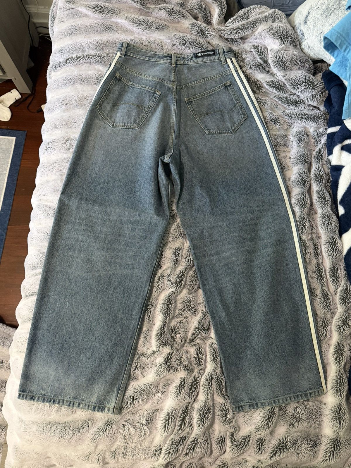Adidas × Balenciaga Balenciaga x Adidas Jeans - Blue Size US 32 / EU 48 - 2 Thumbnail