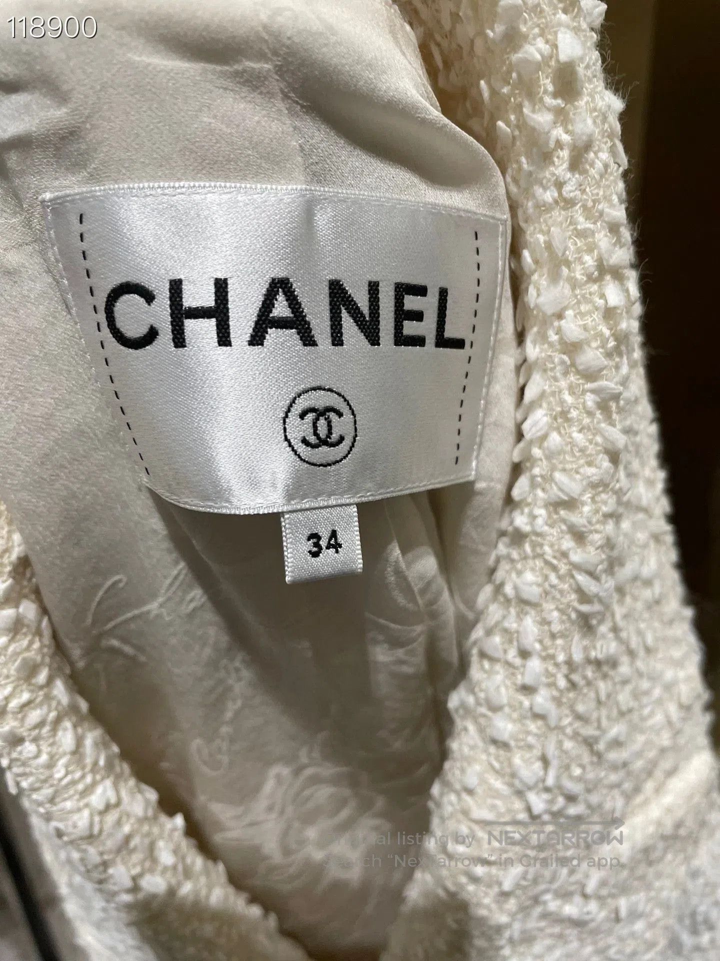 Chanel Chanel Beige Pearl Button Wool Blazer. Size M / US 6-8 / IT 42-44 - 6 Thumbnail