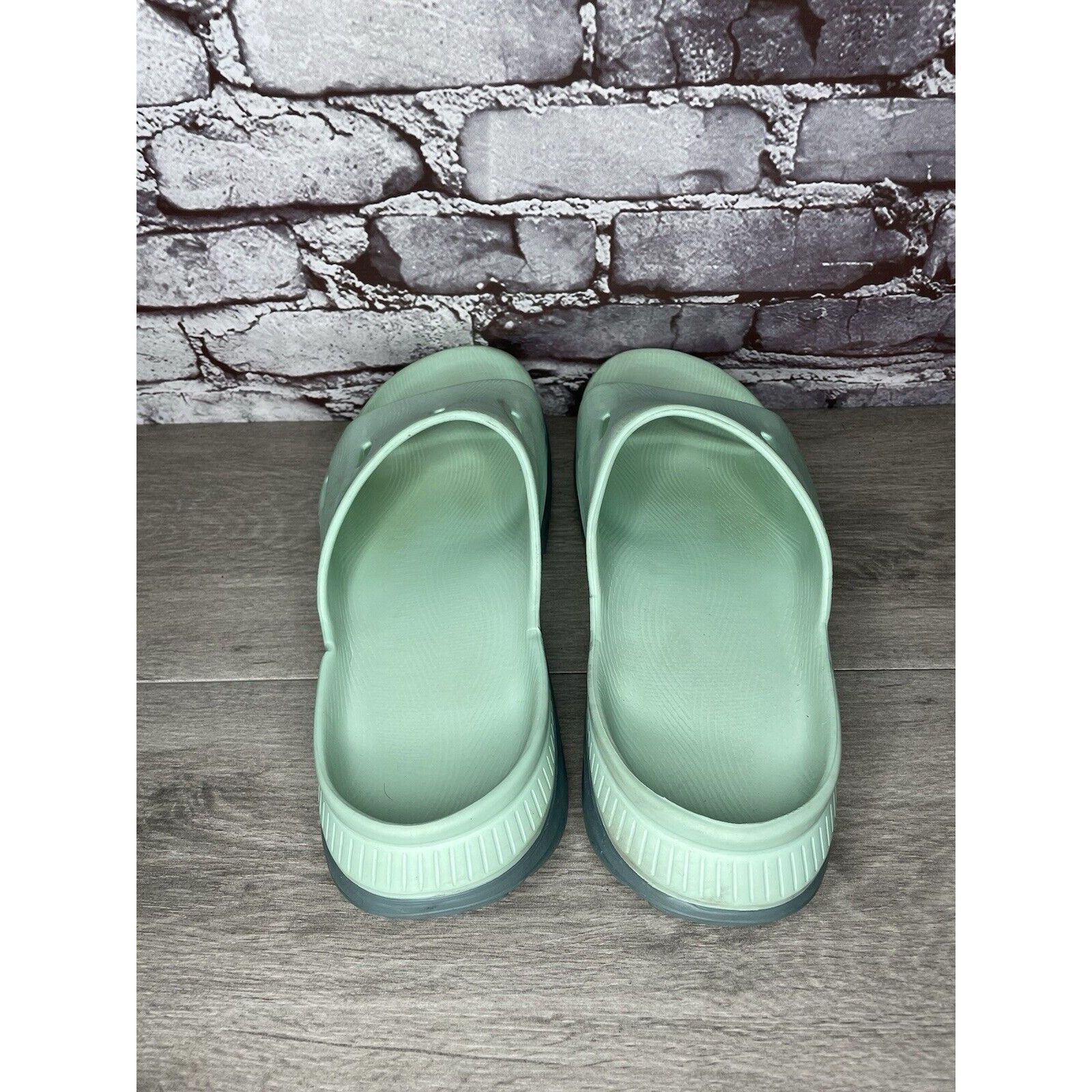 Hoka Hoka Ora Recovery Slides 3 Mist Green Trellis Slides Sandals Size US 12 / EU 45 - 7 Thumbnail
