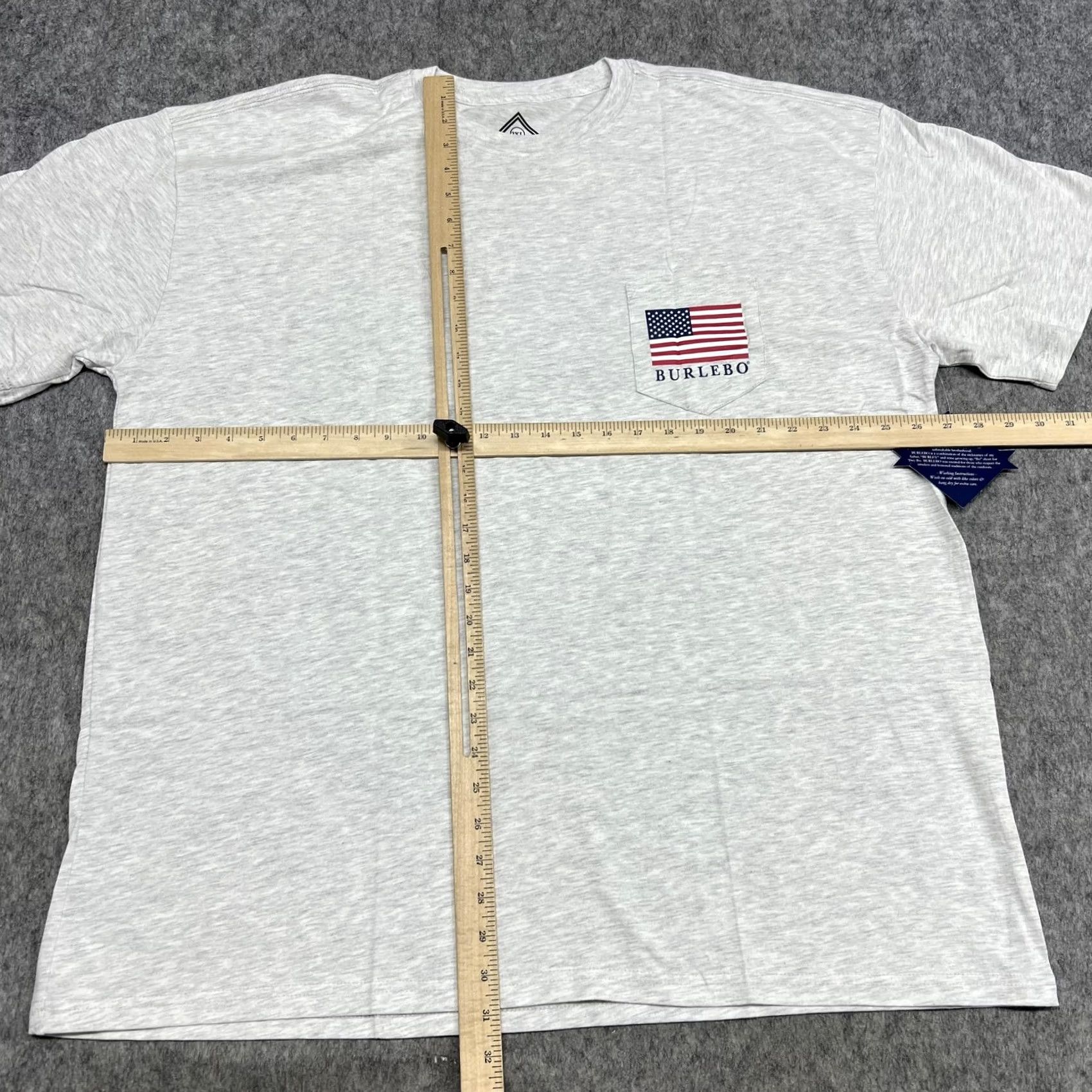 Vintage Burlebo Shirt Mens 2XL Gray Party Like W Reagan JFK Flag Pocket Tee USA Casual Size US XXL / EU 58 / 5 - 4 Thumbnail
