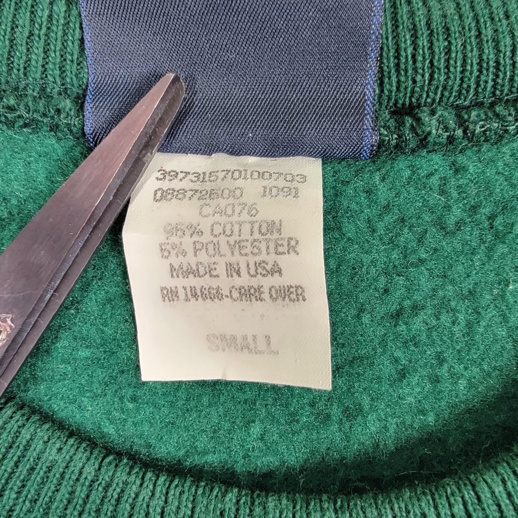 Jansport VINTAGE JanSport Men's Small CSUS Alumi Green/Blue Cotton Sweatshirt Size US S / EU 44-46 / 1 - 5 Thumbnail