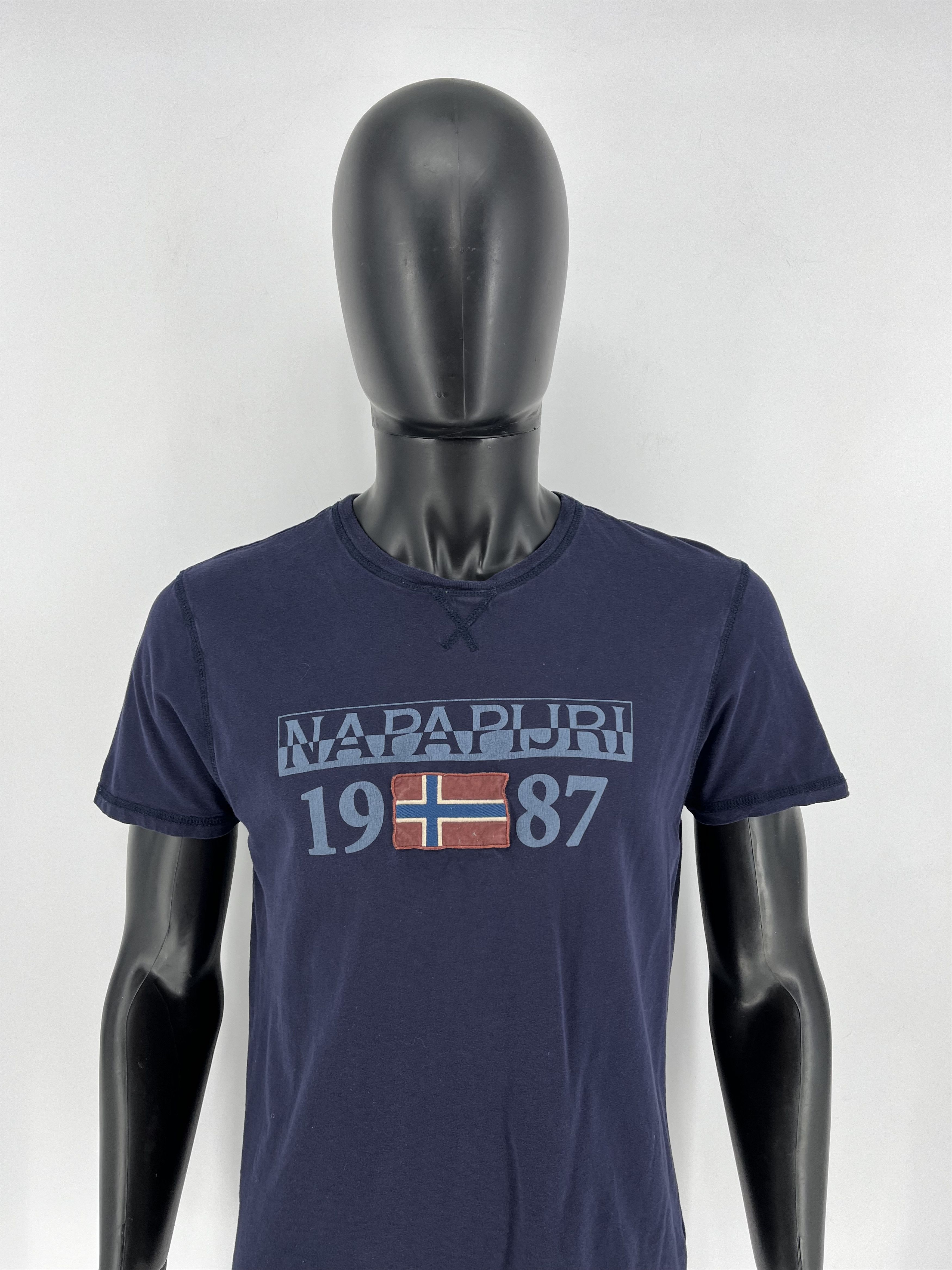 Napapijri × Vintage Vintage Napapijri Geographic Designer Fashion Style Shirt Size US L / EU 52-54 / 3 - 1 Thumbnail