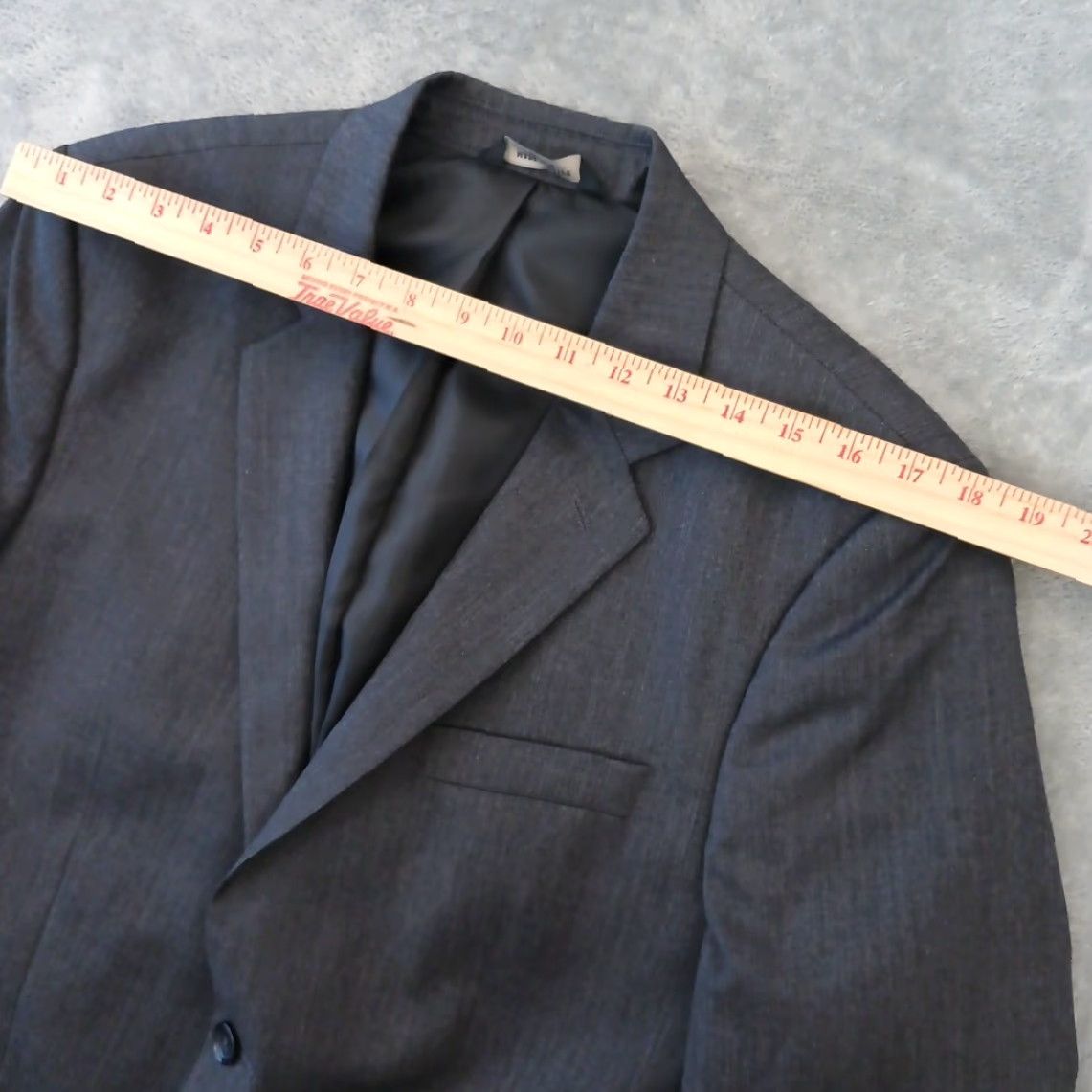 Banana Republic Banana Republic Blazer Mens 42 Gray Wool Double Vent 2 Button Notch Lapel Tailored Regular 2 Piece Vintage No Mens Size 42R - 2 Thumbnail