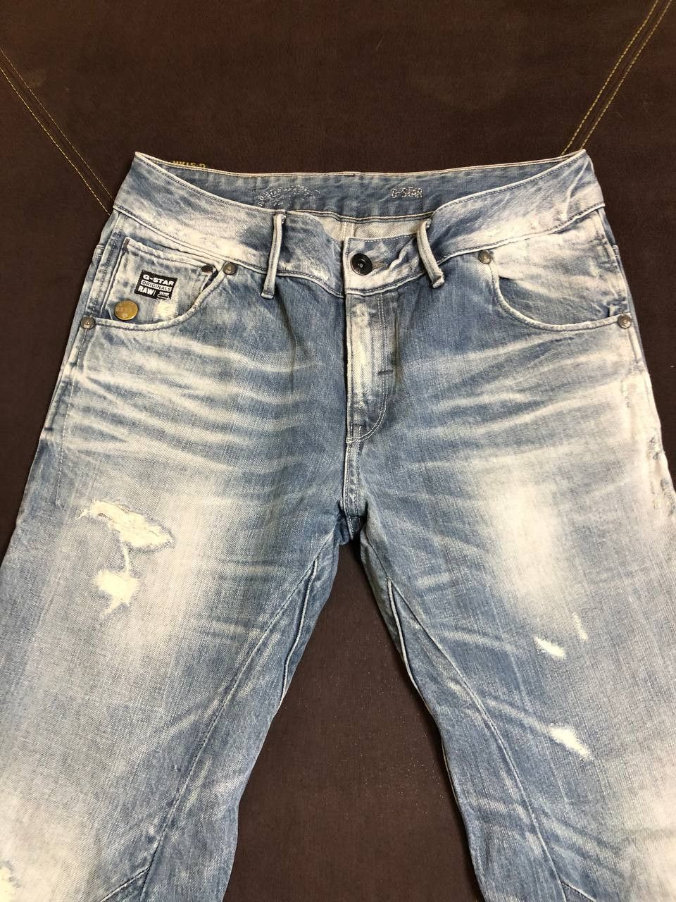 G-Star G-Star Raw Jeans Mens 3D Slim Button Fly Moto Denim Size US 29 - 8 Thumbnail