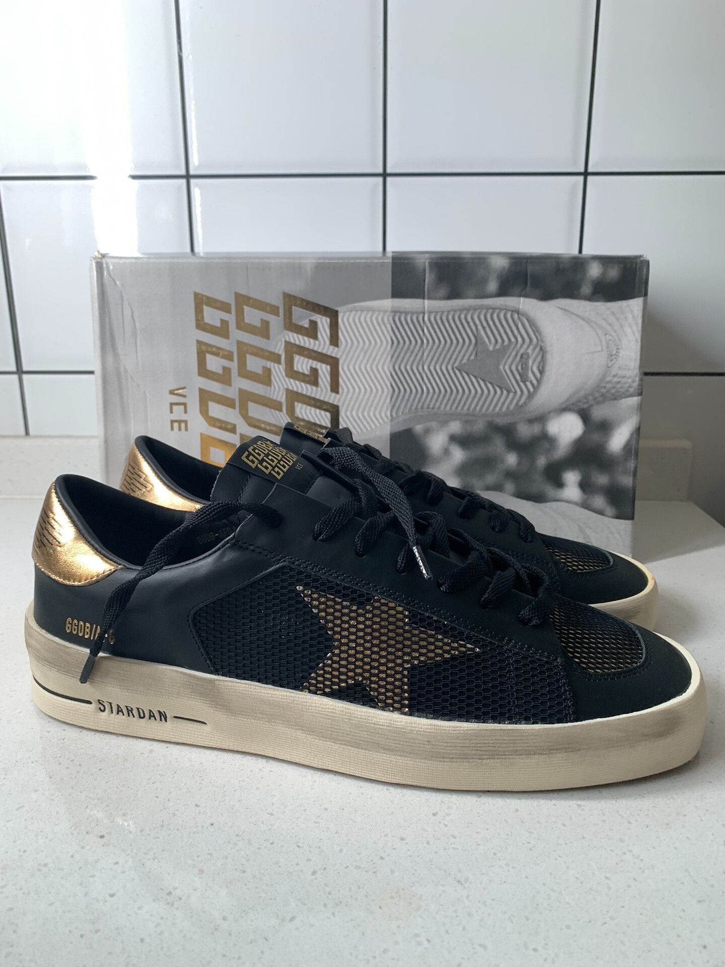 Golden Goose GGDB Golden Goose Black Gold Sneakers Size US 9 / EU 42 - 1 Thumbnail