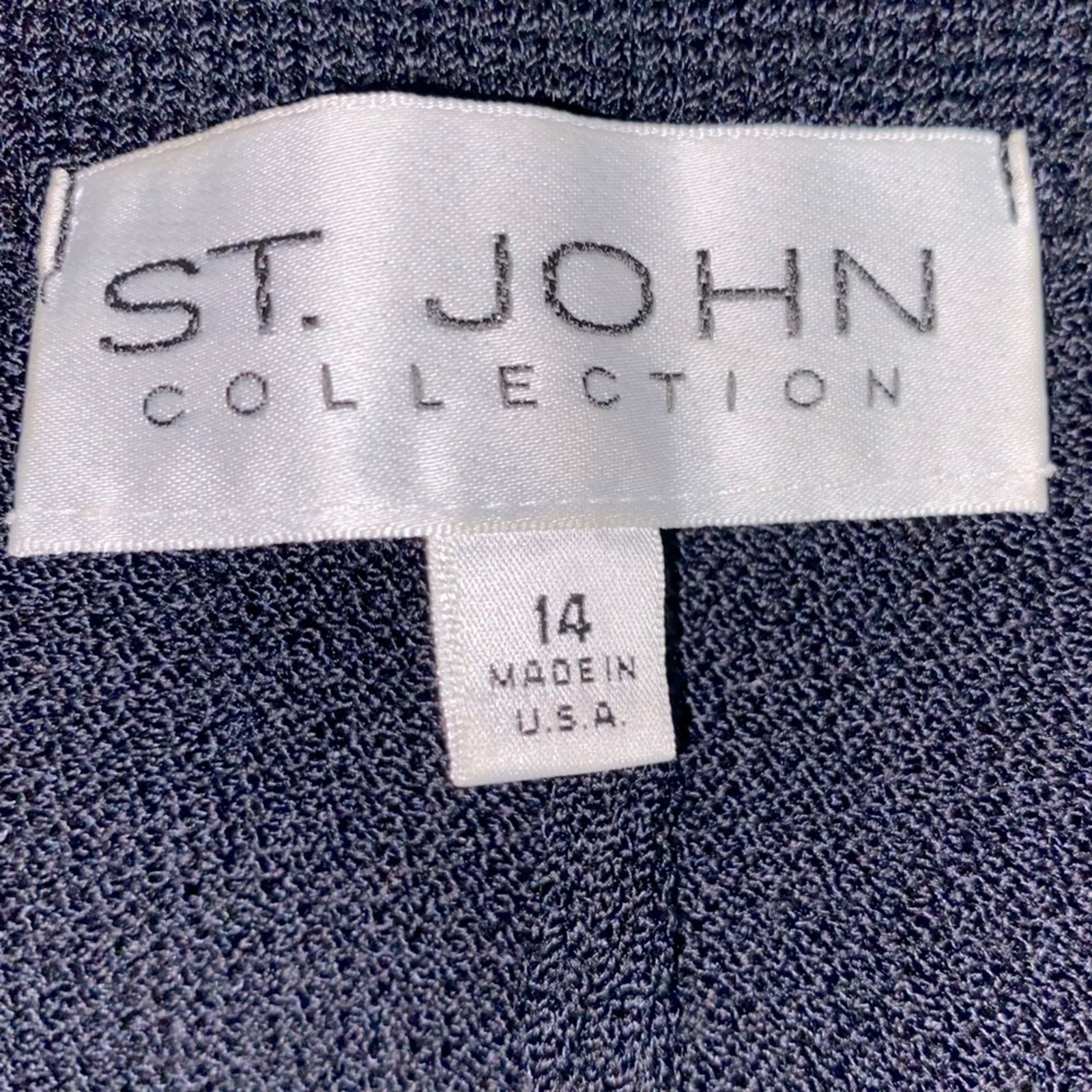 St. John St John Collection Womens Blk Santana Wide Leg Knit Pant 14 Size 36" / US 14 / IT 50 - 4 Thumbnail