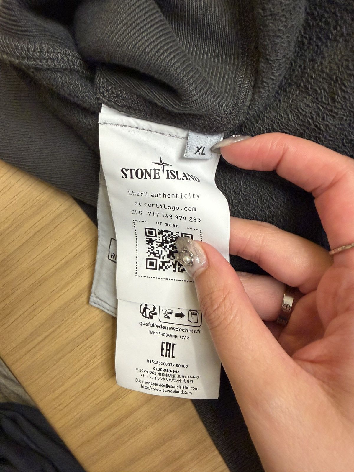 Stone Island Stone island Dyed Pullover Hoodie – Faded Charcoal Grey Size US XL / EU 56 / 4 - 8 Thumbnail