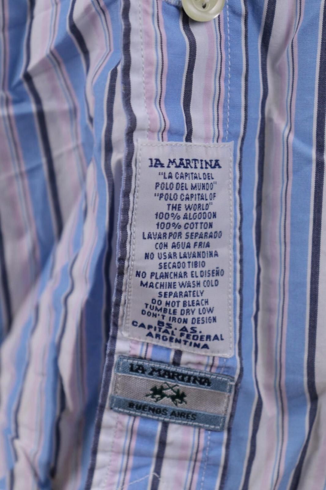 La Martina La Martina Buenos Aires Blue Stripe Shirt XXL / 2XL Size US XXL / EU 58 / 5 - 3 Thumbnail