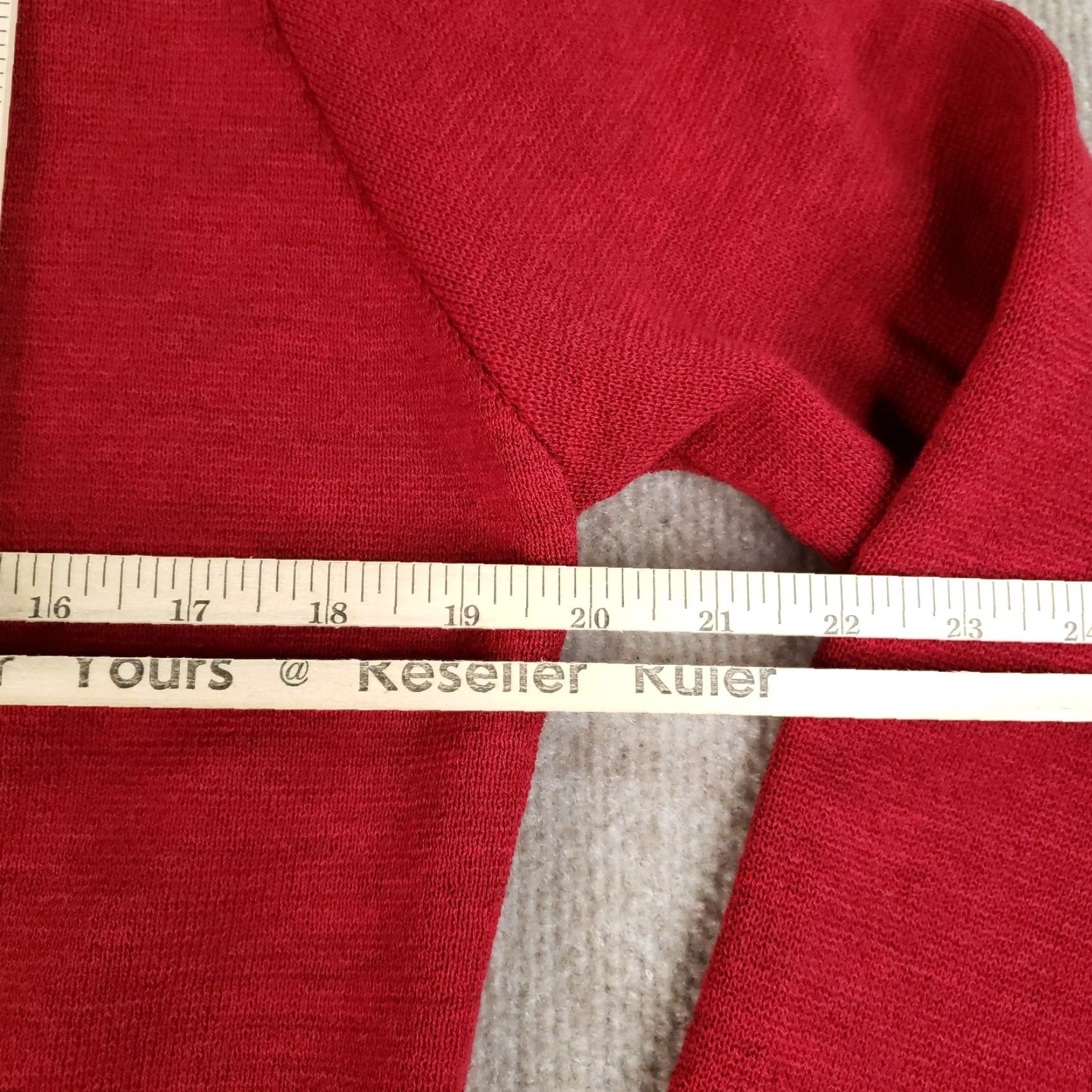 Eileen Fisher VINTAGE Eileen Fisher Cardigan Sweater Womens M Red Open Front Pockets Holes Size M / US 6-8 / IT 42-44 - 3 Thumbnail