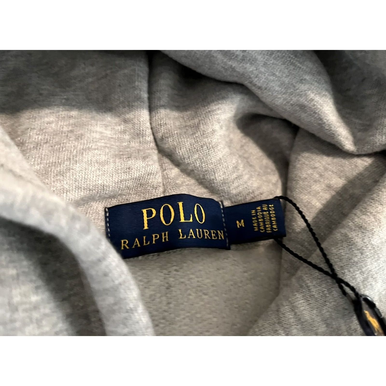 Polo Ralph Lauren Polo Ralph Lauren Hoodie Mens Medium Gray USA Flag Fleece Pullover Sweatshirt Size US M / EU 48-50 / 2 - 3 Thumbnail