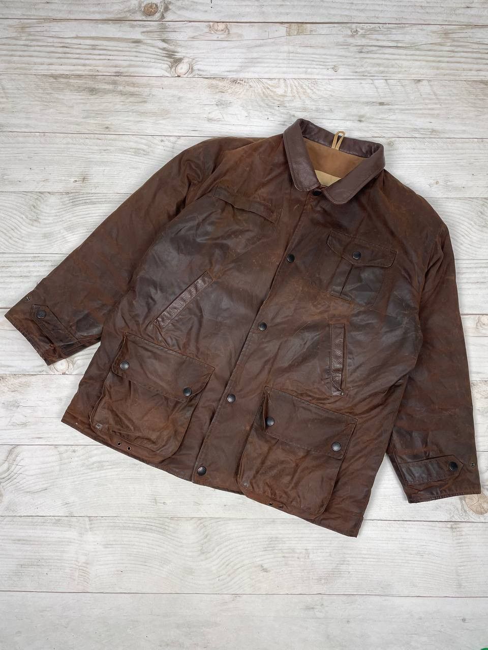 Vintage Barbour Care Bushman Wax Cotton Jacket Hunting Coat