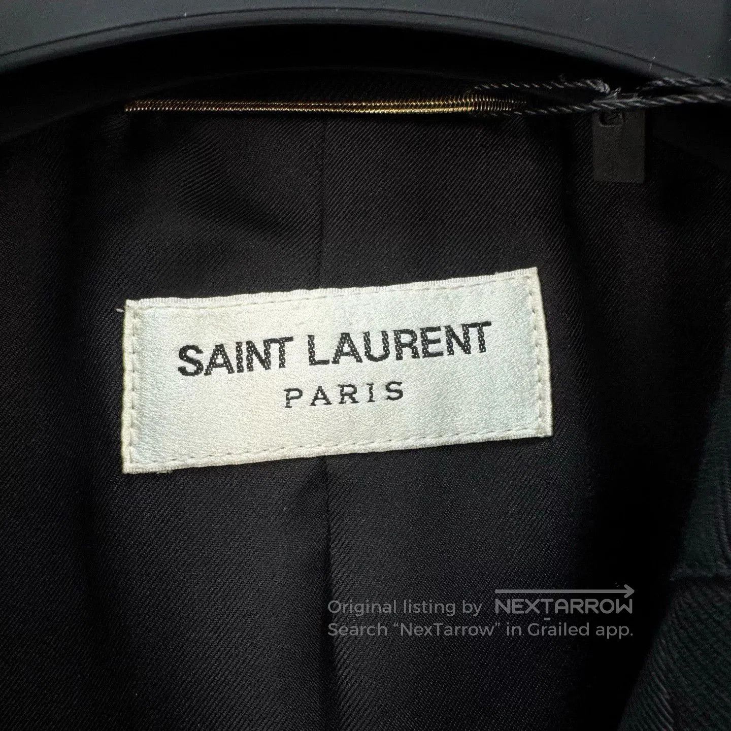 Saint Laurent Paris black striped smoking jacket by Saint Laurent. Size US M / EU 48-50 / 2 - 5 Thumbnail