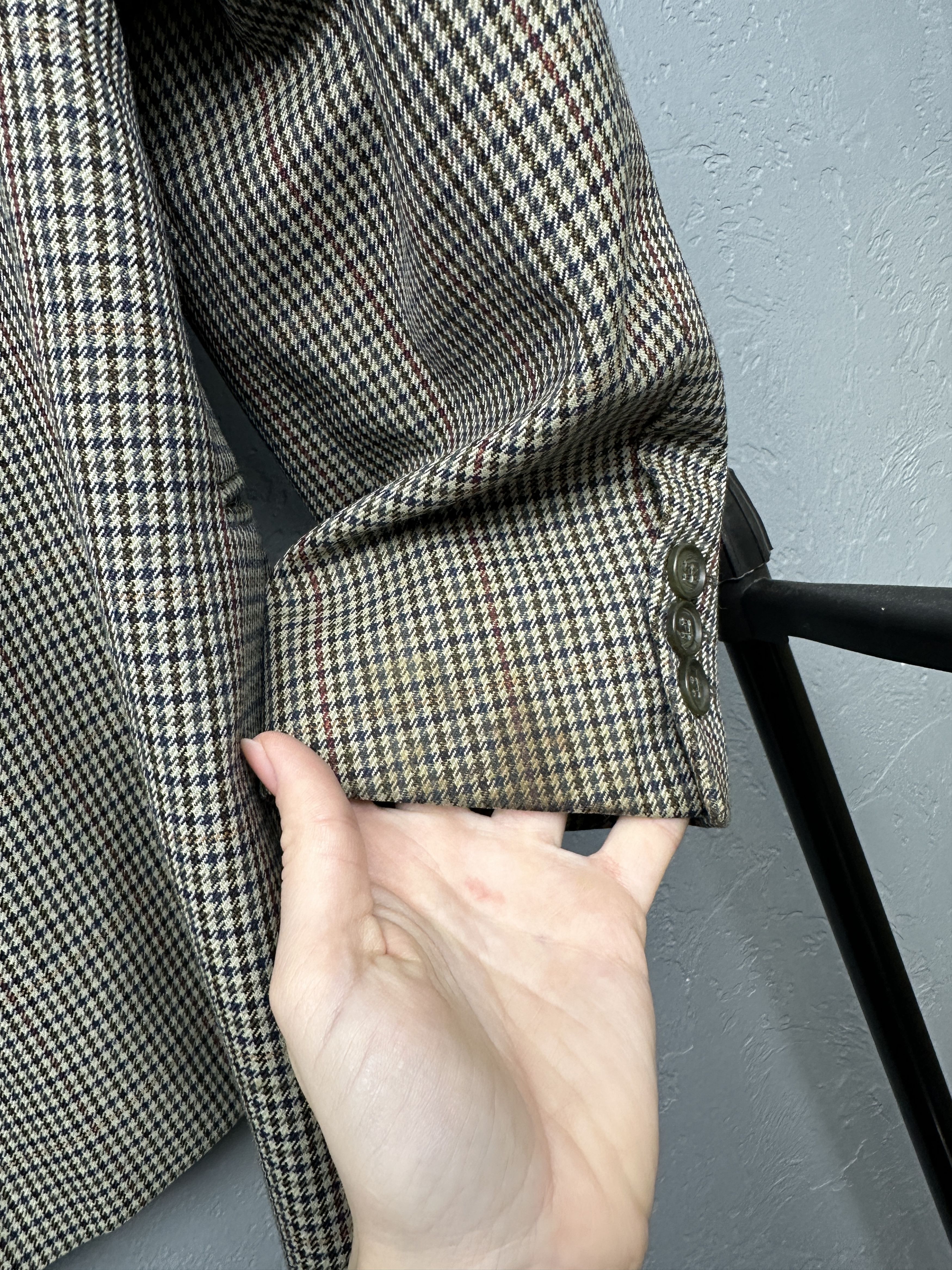 Other Brook Taverner Vintage Mens Check Plaid Tweed Blazer Jacket Size 42S - 10 Thumbnail