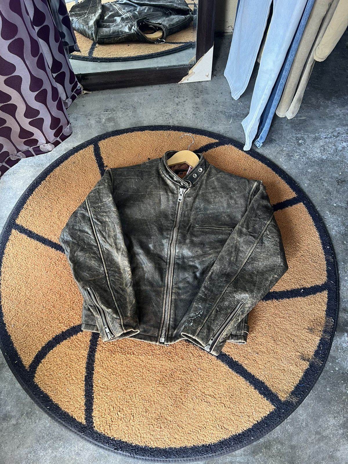 🔥Vintage Freedom Leather Biker Jacket