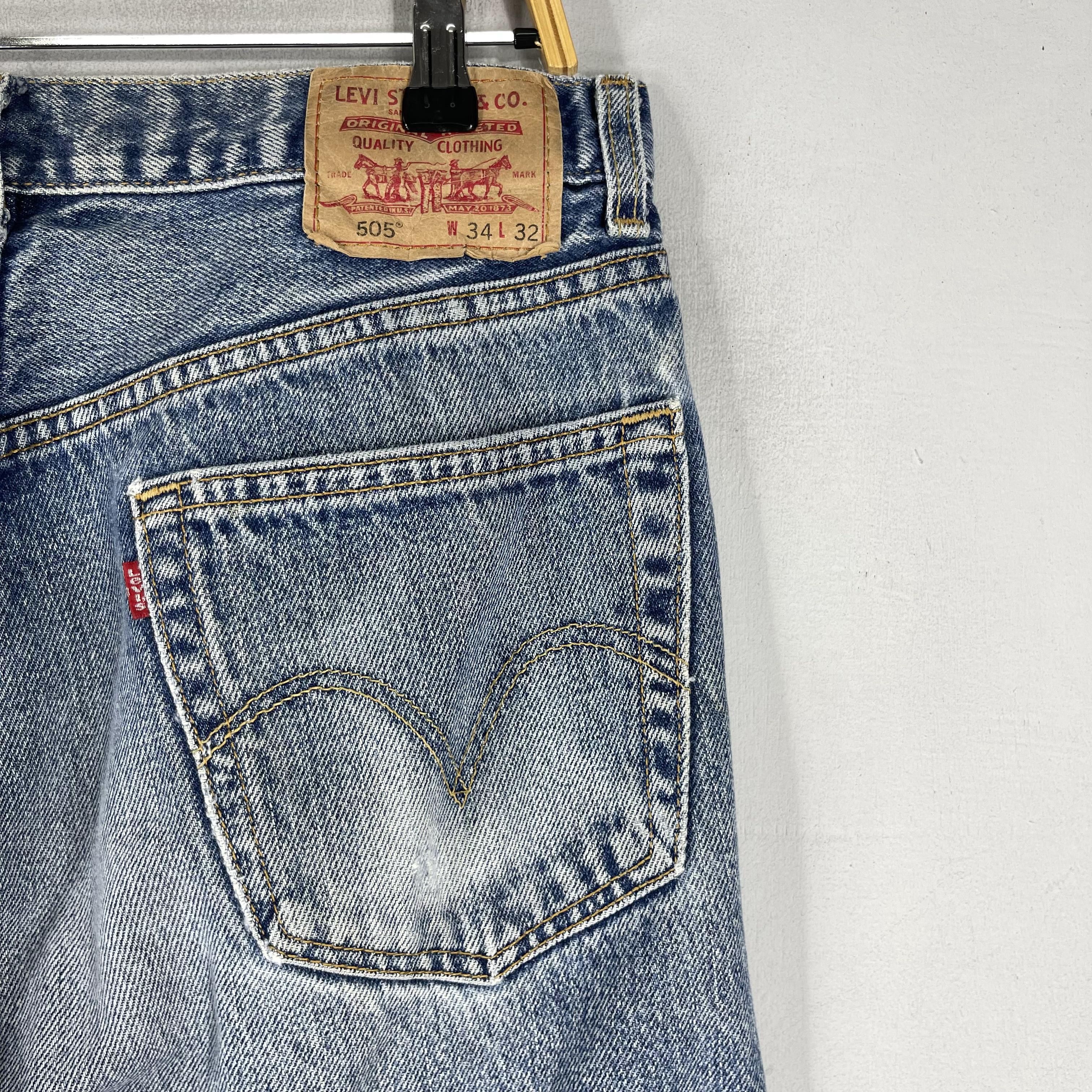 Levi's × Vintage W32 L31 Vintage Levis 505 Distressed Medium Wash Jeans Size US 32 / EU 48 - 9 Thumbnail