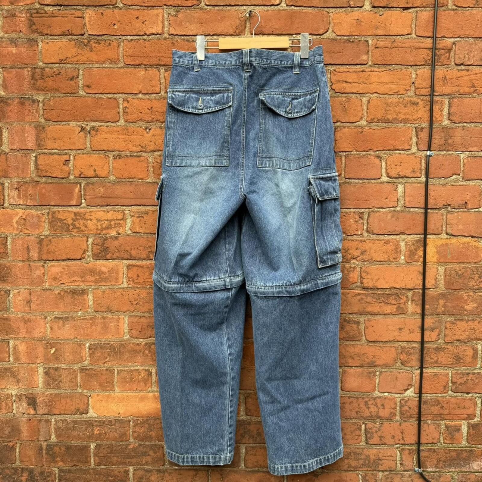 Other Vintage baileys point zip off denim cargo jeans 00s 32x30 Size US 32 / EU 48 - 5 Thumbnail