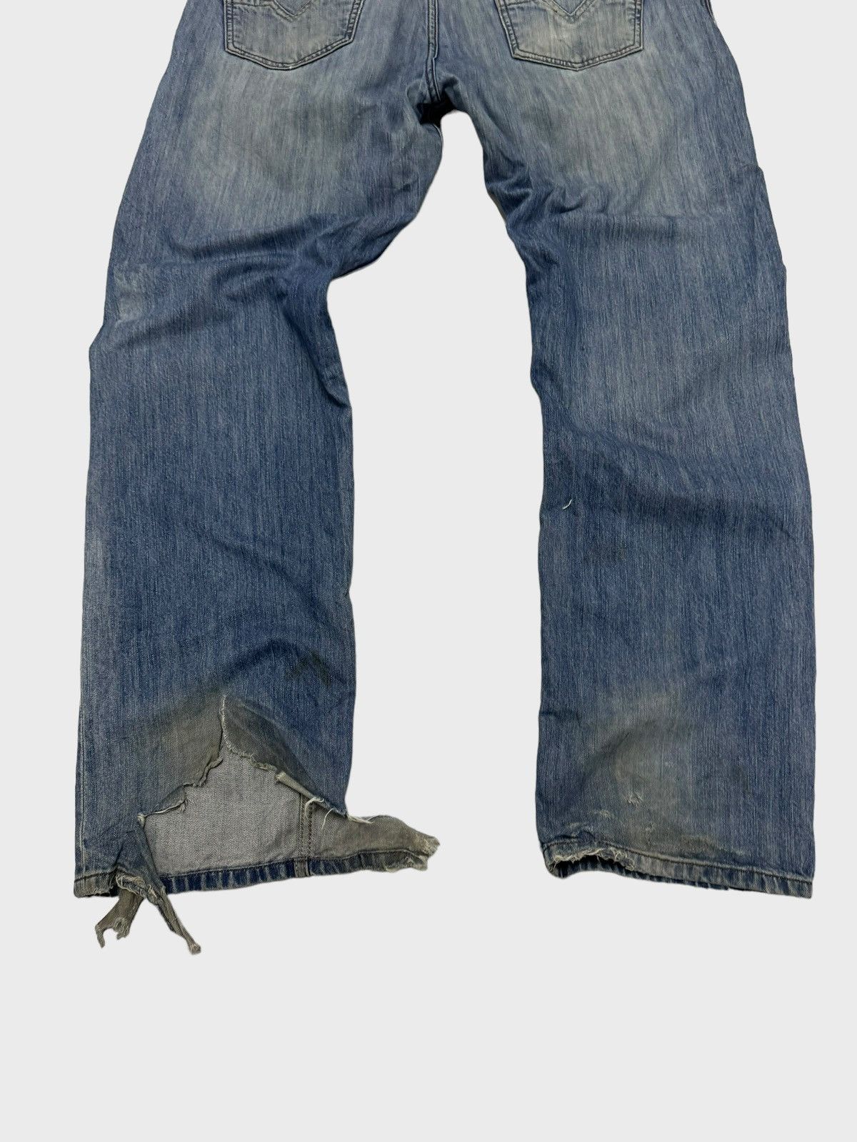 Japanese Brand × Vintage Vintage Distressed Diesel Industry Thrashed Jeans Size US 36 / EU 52 - 12 Thumbnail