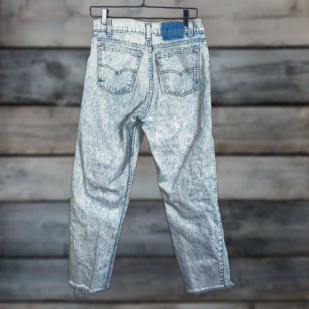 Levi's VTG Levi's Jeans Men's 29 x 29 Orange Tab Blue Acid Wash 80s Tapered Leg Size US 29 - 1 Thumbnail