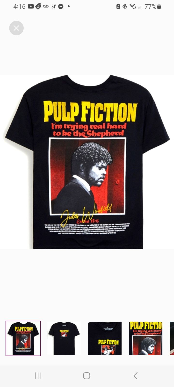 Ripple Junction Pulp Fiction Jules T-Shirt Size US M / EU 48-50 / 2 - 1 Thumbnail