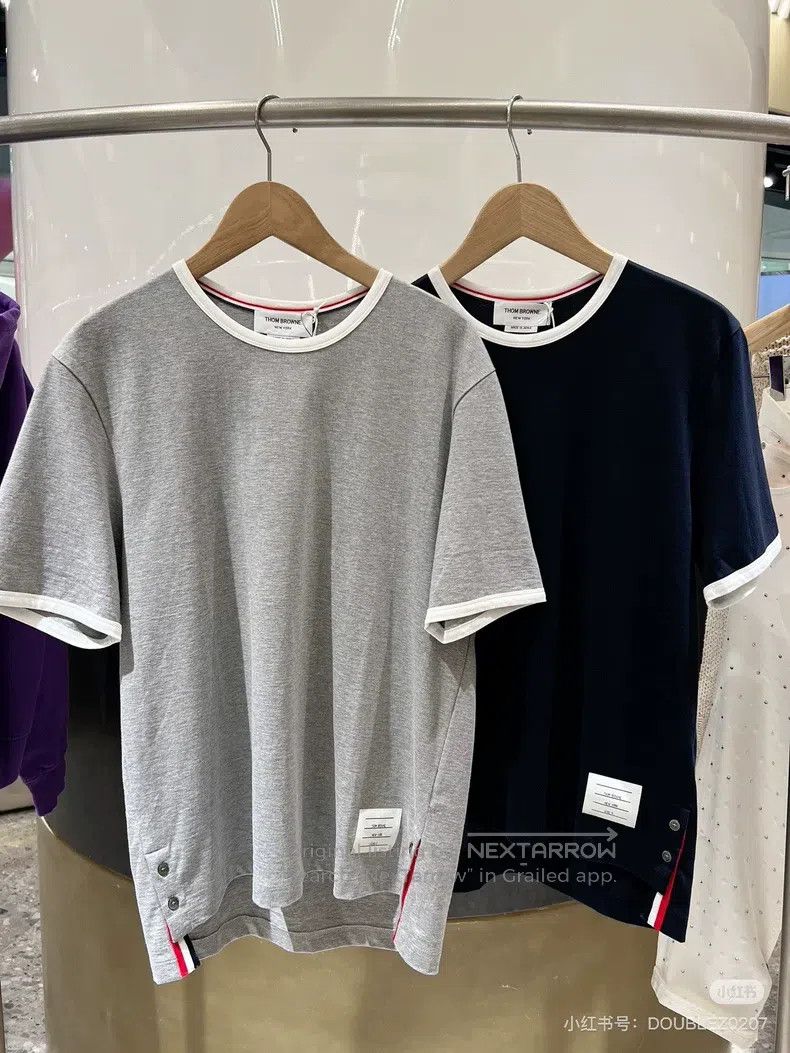Thom Browne Thom Browne Grey short-sleeved t-shirt Size US XL / EU 56 / 4 - 9 Thumbnail