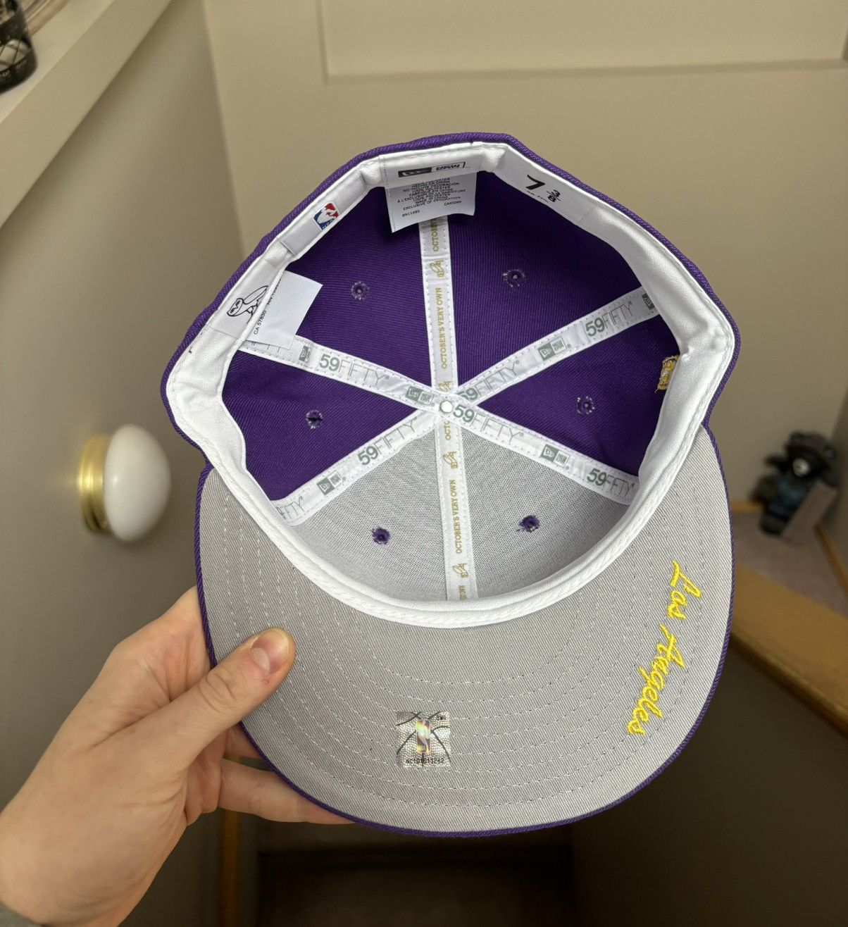 NBA × New Era × October's Very Own OVO x New Era x LA Lakers Fitted Hat Size ONE SIZE - 4 Thumbnail