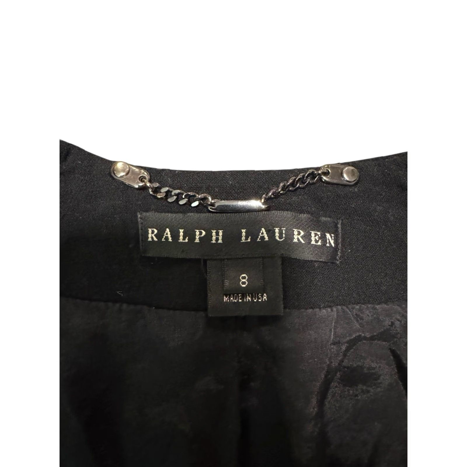 Vintage VINTAGE Ralph Lauren Black Label Blazer 8 Wool Peplum V-Neck Button-Front USA Made Jacket Woman Size M / US 6-8 / IT 42-44 - 6 Thumbnail