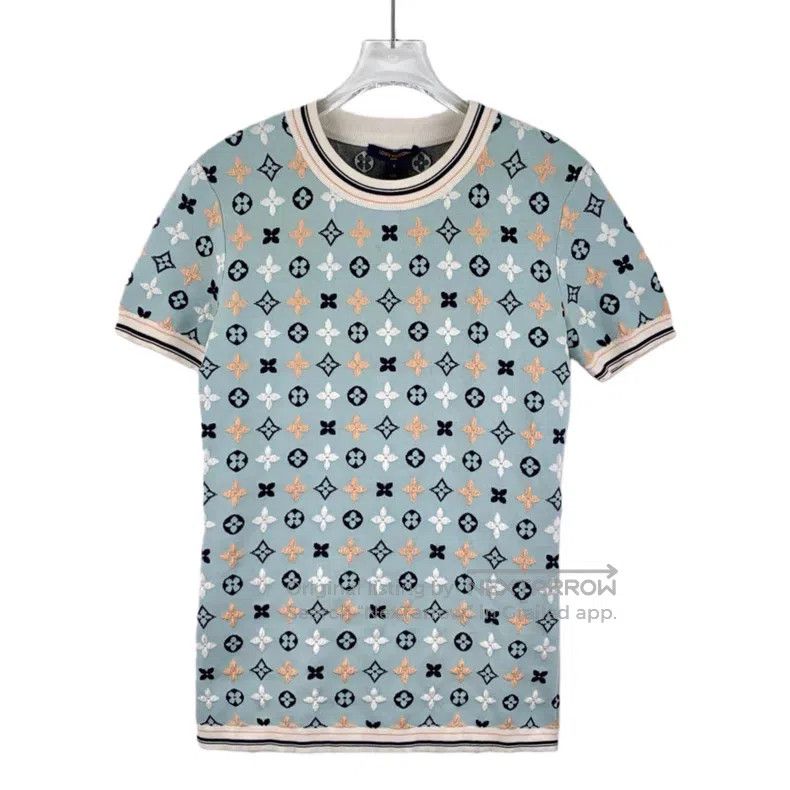 Louis Vuitton Louis Vuitton 24 sky-blue logo presbyopic full print cotto Size US S / EU 44-46 / 1 - 1 Thumbnail