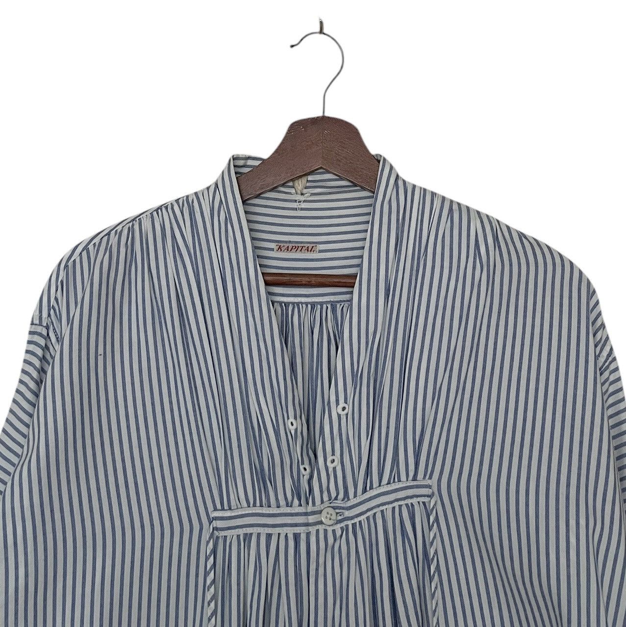 Japanese Brand × Kapital × Vintage Vintage Japanese Brand Kapital Stripes Shirt 2000s Size US XS / EU 42 / 0 - 3 Thumbnail