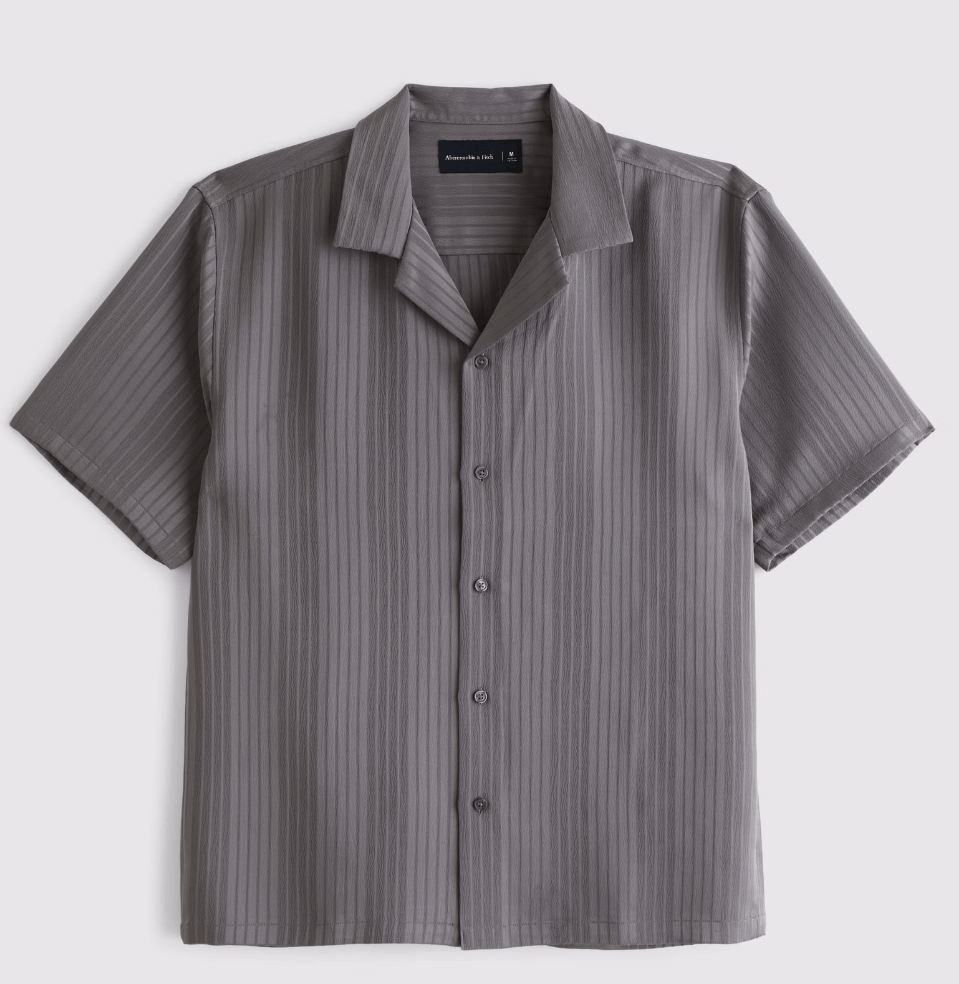 Abercrombie & Fitch Abercrombie & Fitch Camp Collar Button-Up Shirt med $75 Size US M / EU 48-50 / 2 - 1 Thumbnail