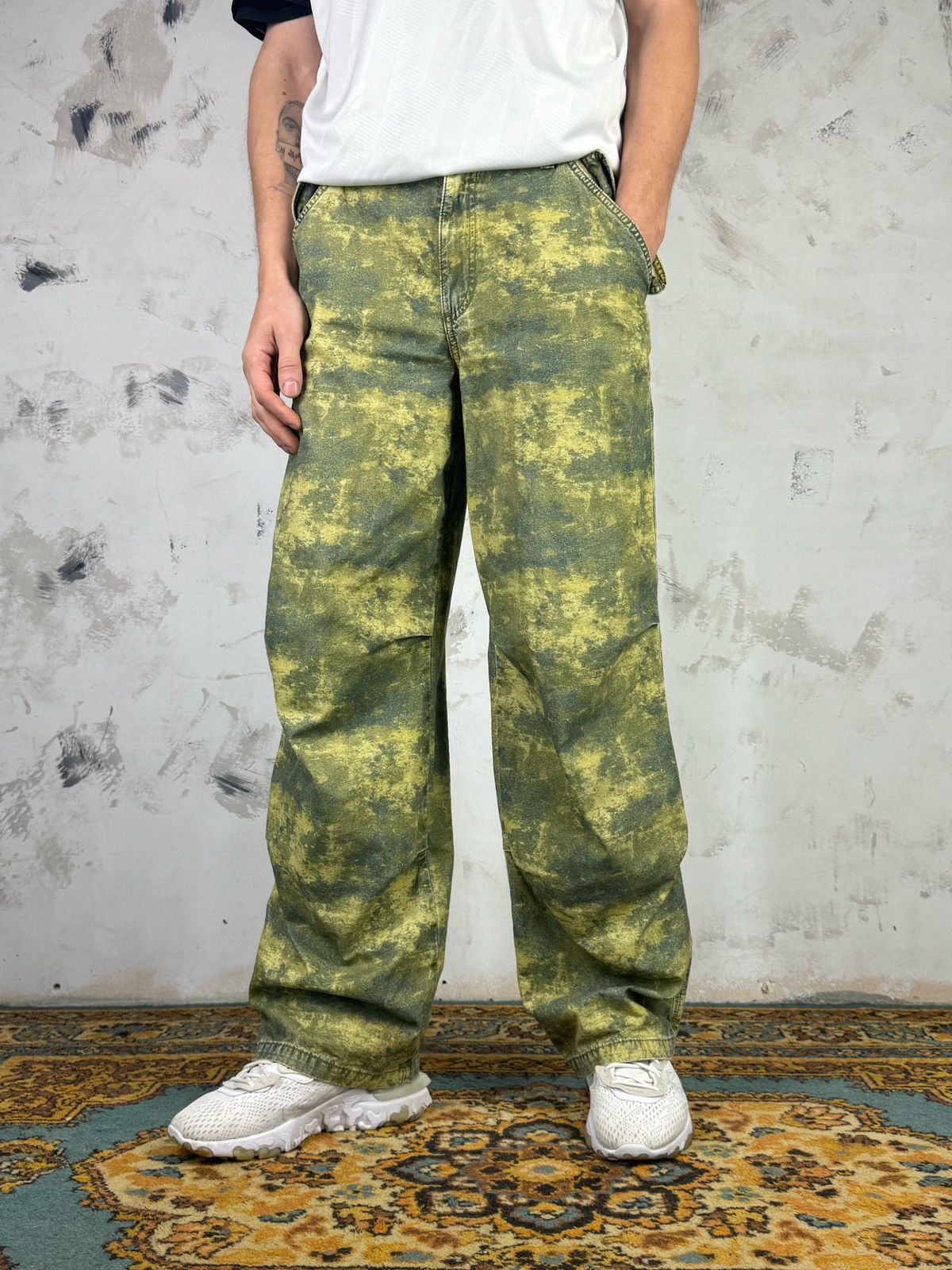 Vintage Vintage Camo Pattern Pants Wide Fit Size S - M Size US 30 / EU 46 - 2 Thumbnail