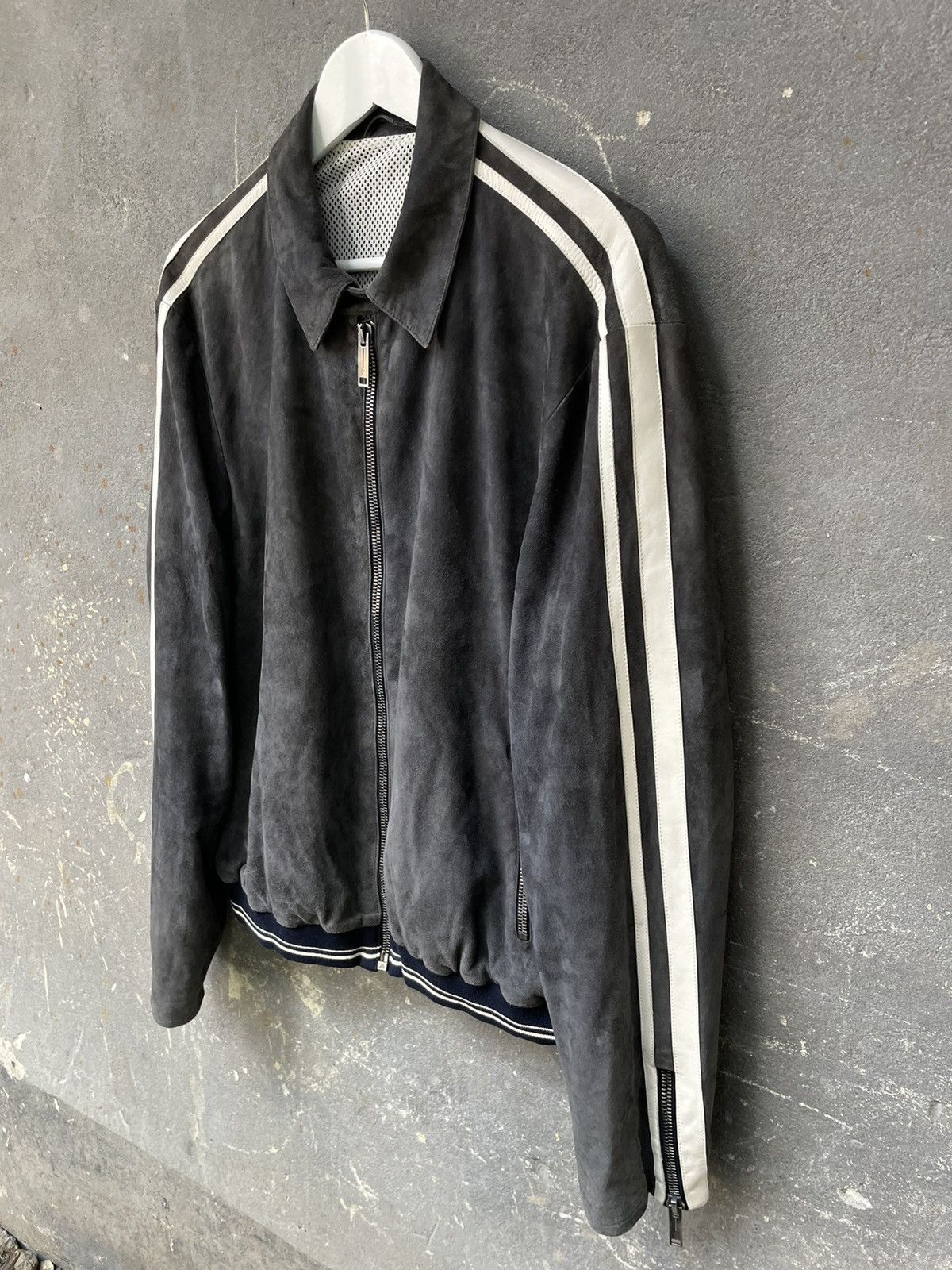 Ermenegildo Zegna Ermenegildo Zegna Suede Biker Jacket Size US XL / EU 56 / 4 - 4 Thumbnail