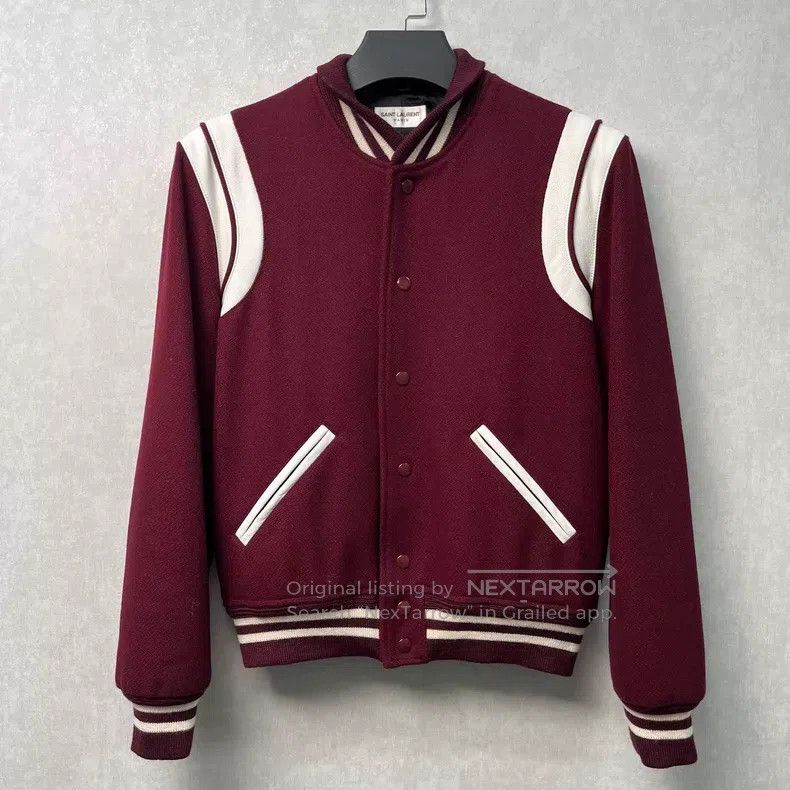 Saint Laurent Paris Saint Laurent Paris Red Baseball Jersey Size US S / EU 44-46 / 1 - 1 Thumbnail
