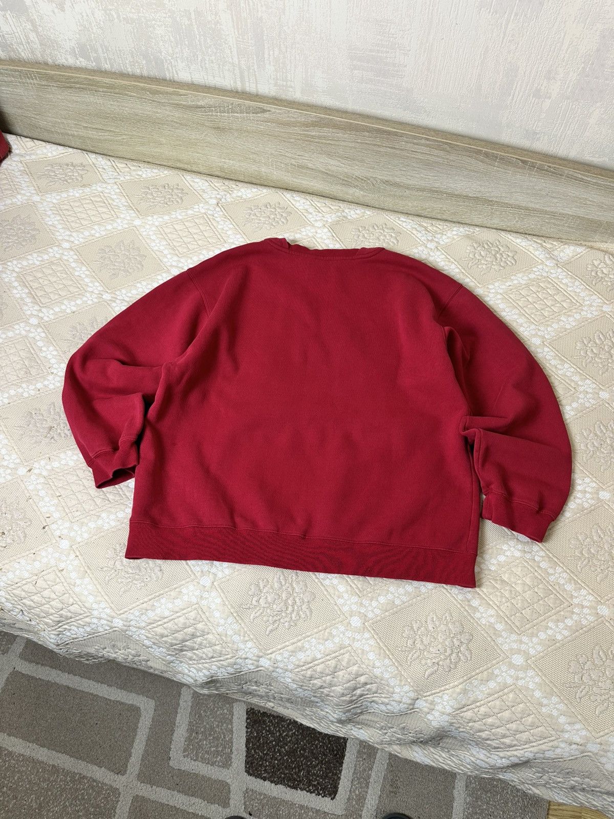 Nike 🔥 90s Big Logo Swoosh Nike Burgundy Sweatshirt Pullover 00s Size US S / EU 44-46 / 1 - 7 Thumbnail