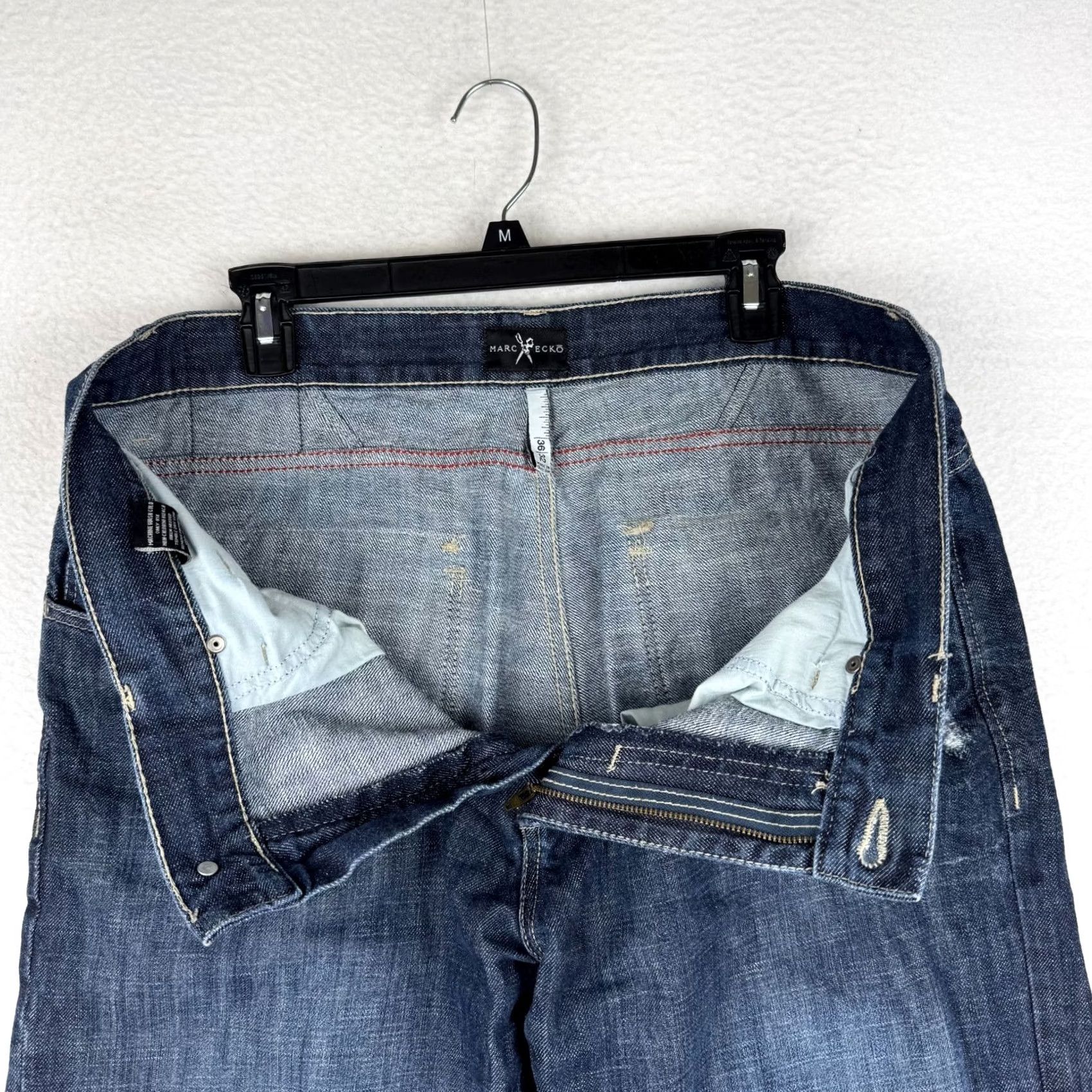 Ecko Unltd. VINTAGE Ecko Unltd. Jeans Denim Straight 36x32 Distressed Hip Hop Men Wide 5-Pocket blue Medium Rise Mens Size US 36 / EU 52 - 2 Thumbnail