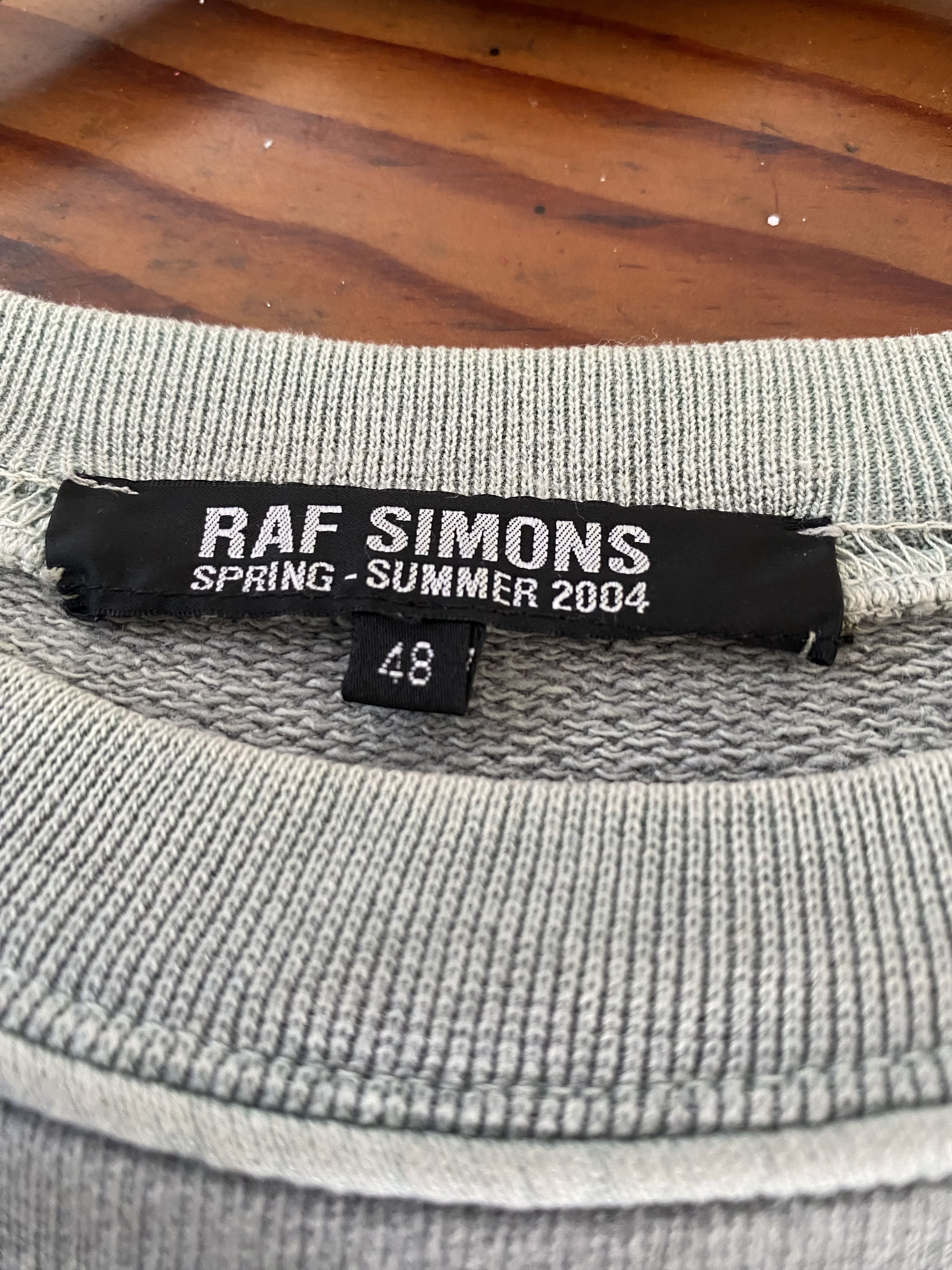 Raf Simons Blue grey, ‘Unbroken’ sweatshirt from spring summer 2004 Size US S / EU 44-46 / 1 - 8 Thumbnail