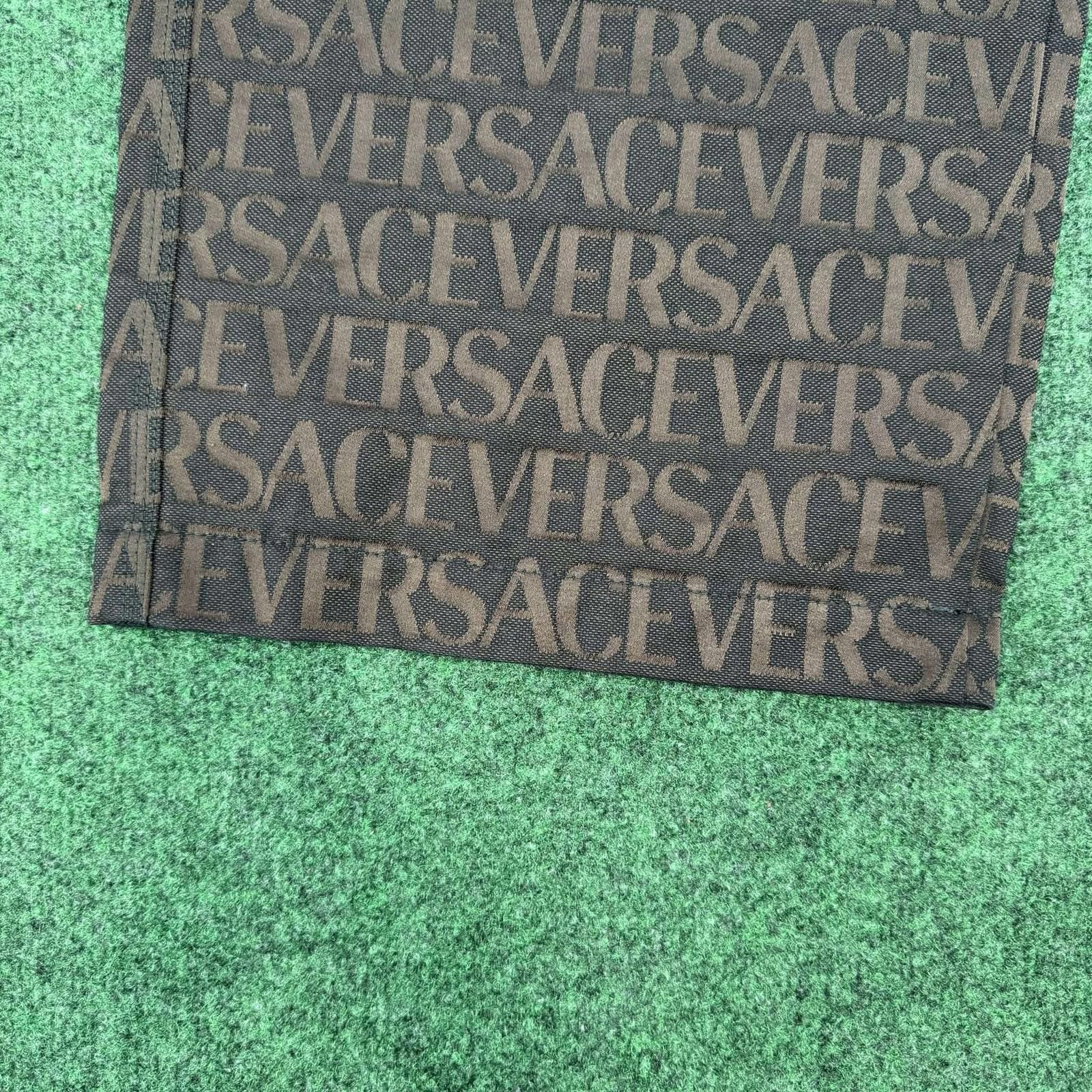 Versace Versace All-Over Logo Brown Denim Jeans 48 Used Size US 44 / EU 60 - 6 Thumbnail